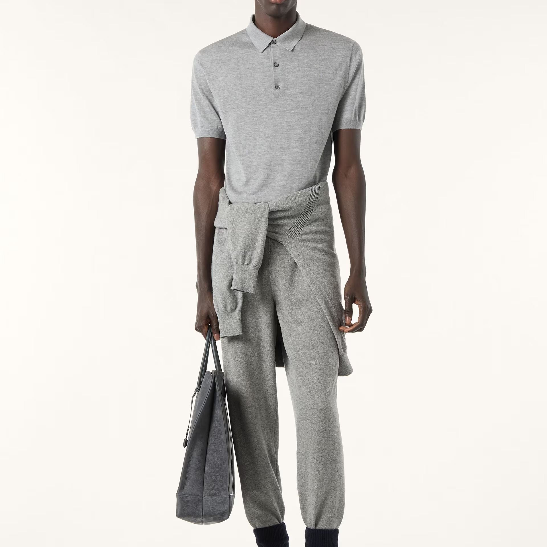 Loro Piana Sottile Polo Shirt in Virgin Wool, Cashmere, Silk