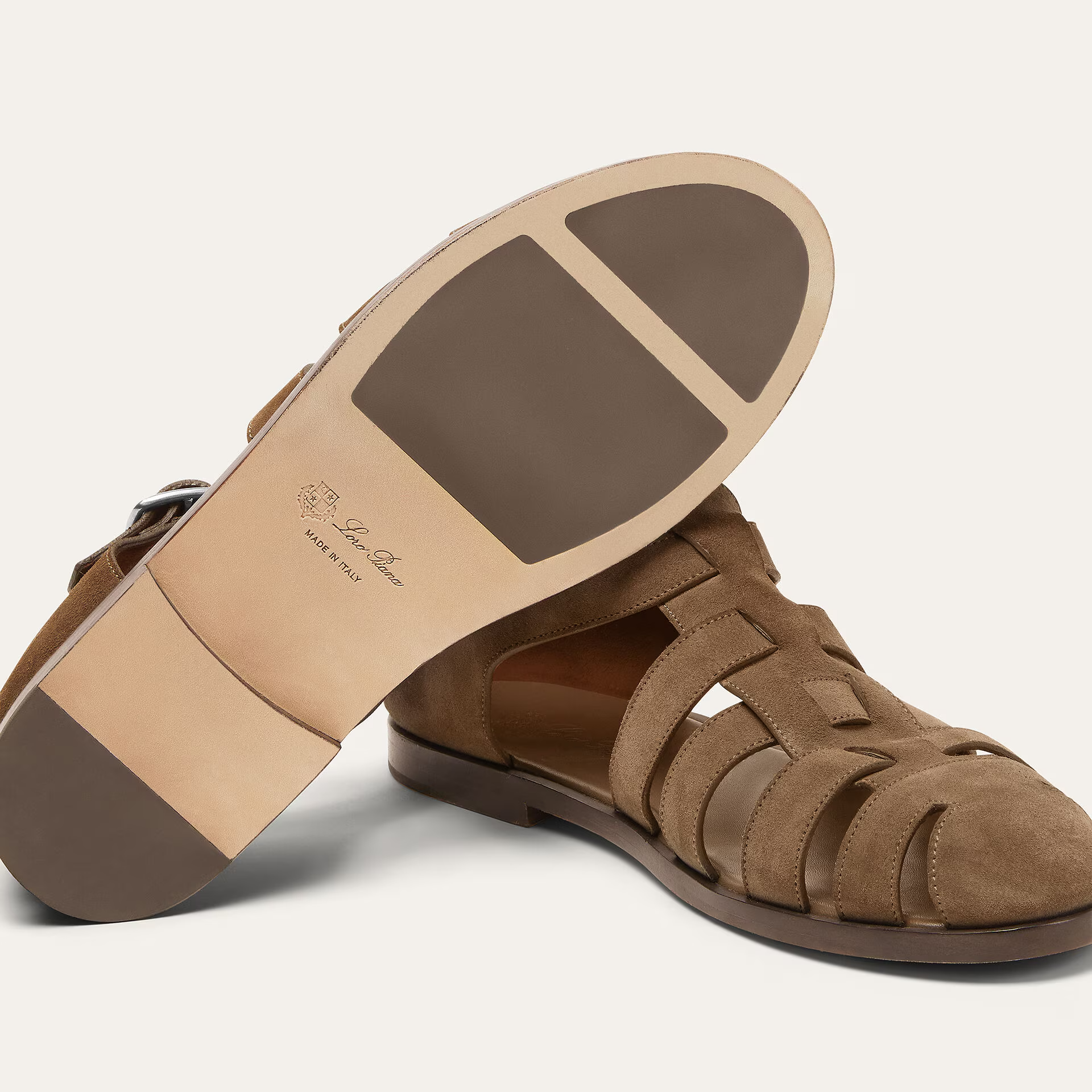 Loro Piana Maxime Walk Sandal in Ox Leather