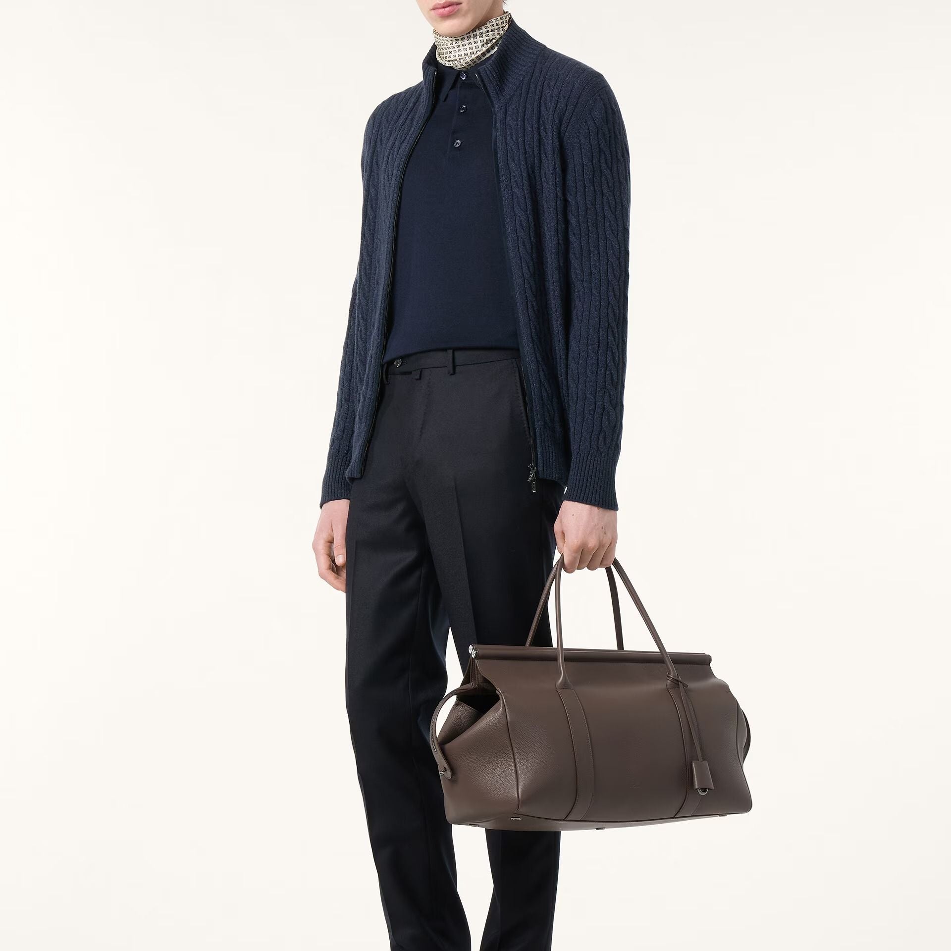 Loro Piana Sottile Polo Shirt in Virgin Wool, Cashmere, Silk