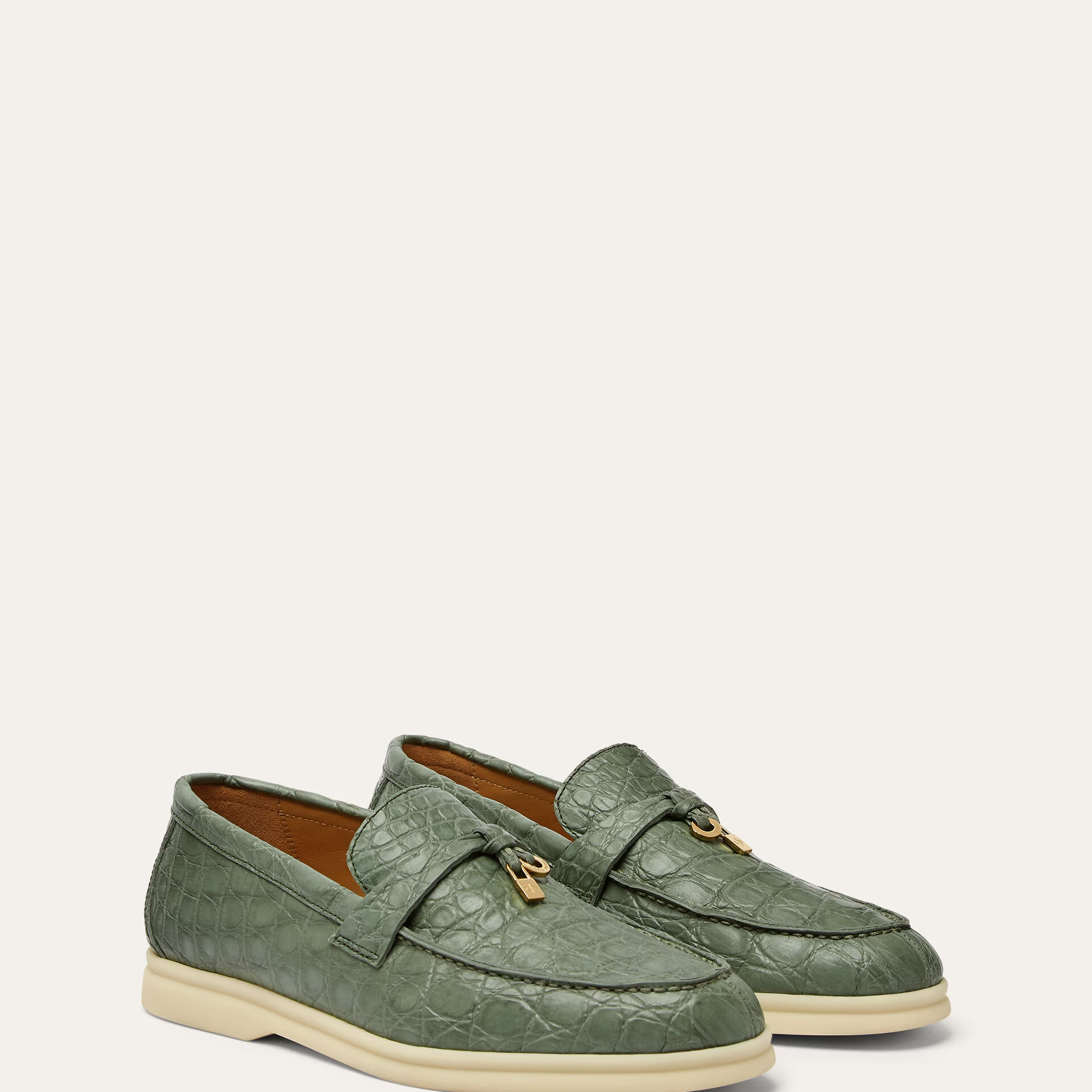 Loro Piana Summer Charms Walk Loafer in Caiman Leather