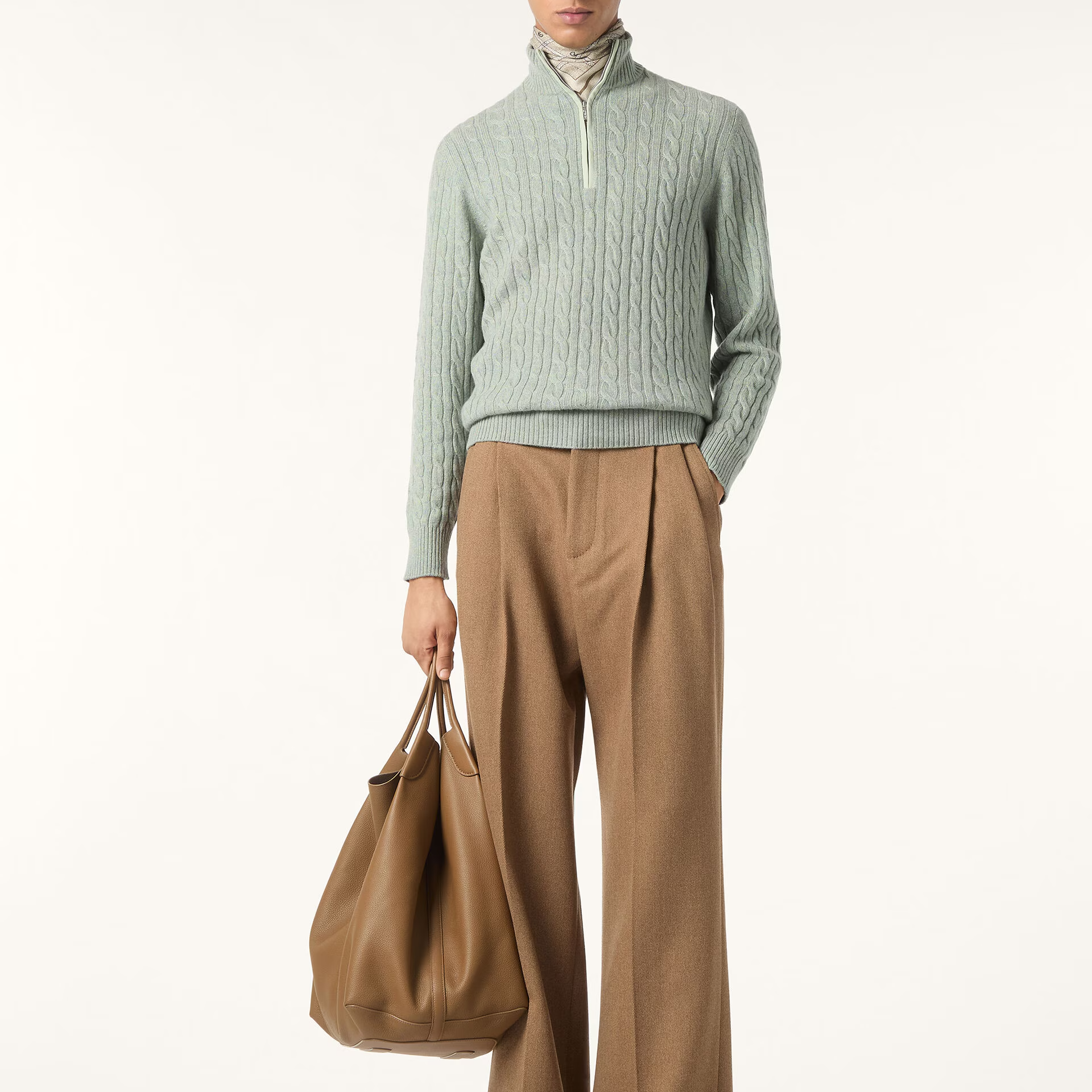 Loro Piana Treccia Jumper in Baby Cashmere