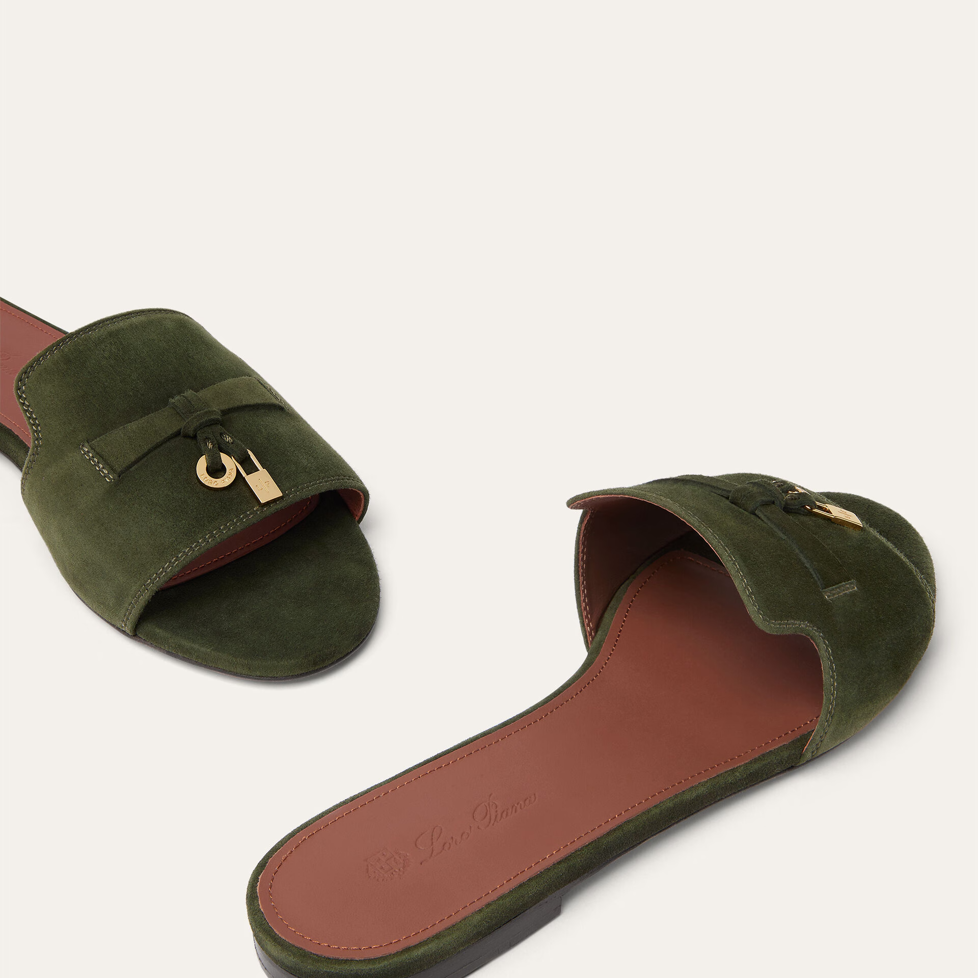Loro Piana Summer Charms Sandal in Suede Goatskin