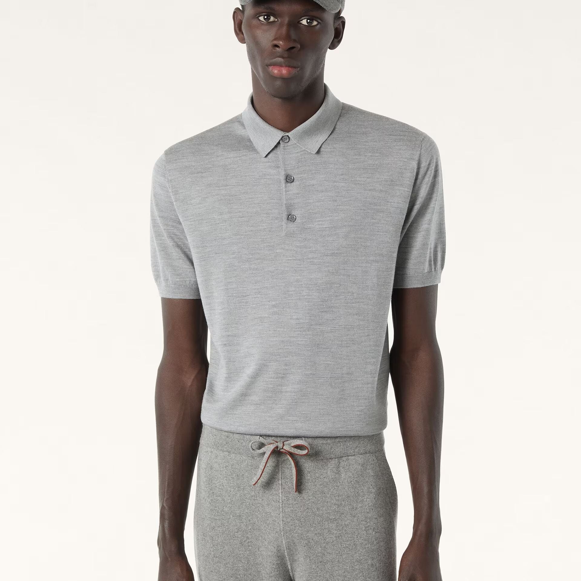 Loro Piana Sottile Polo Shirt in Virgin Wool, Cashmere, Silk