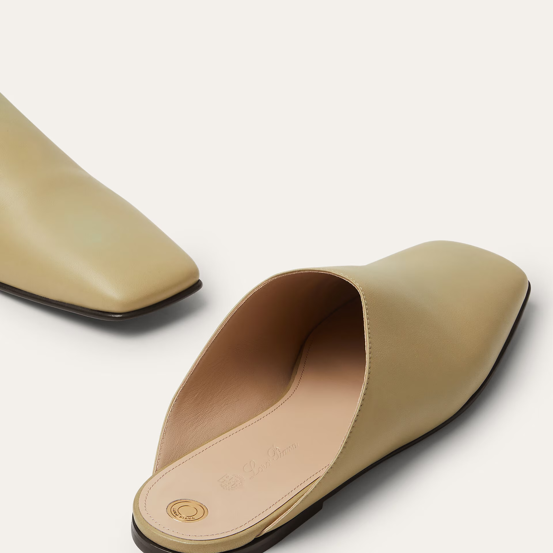 Loro Piana Alba Flat Mule in Lambskin