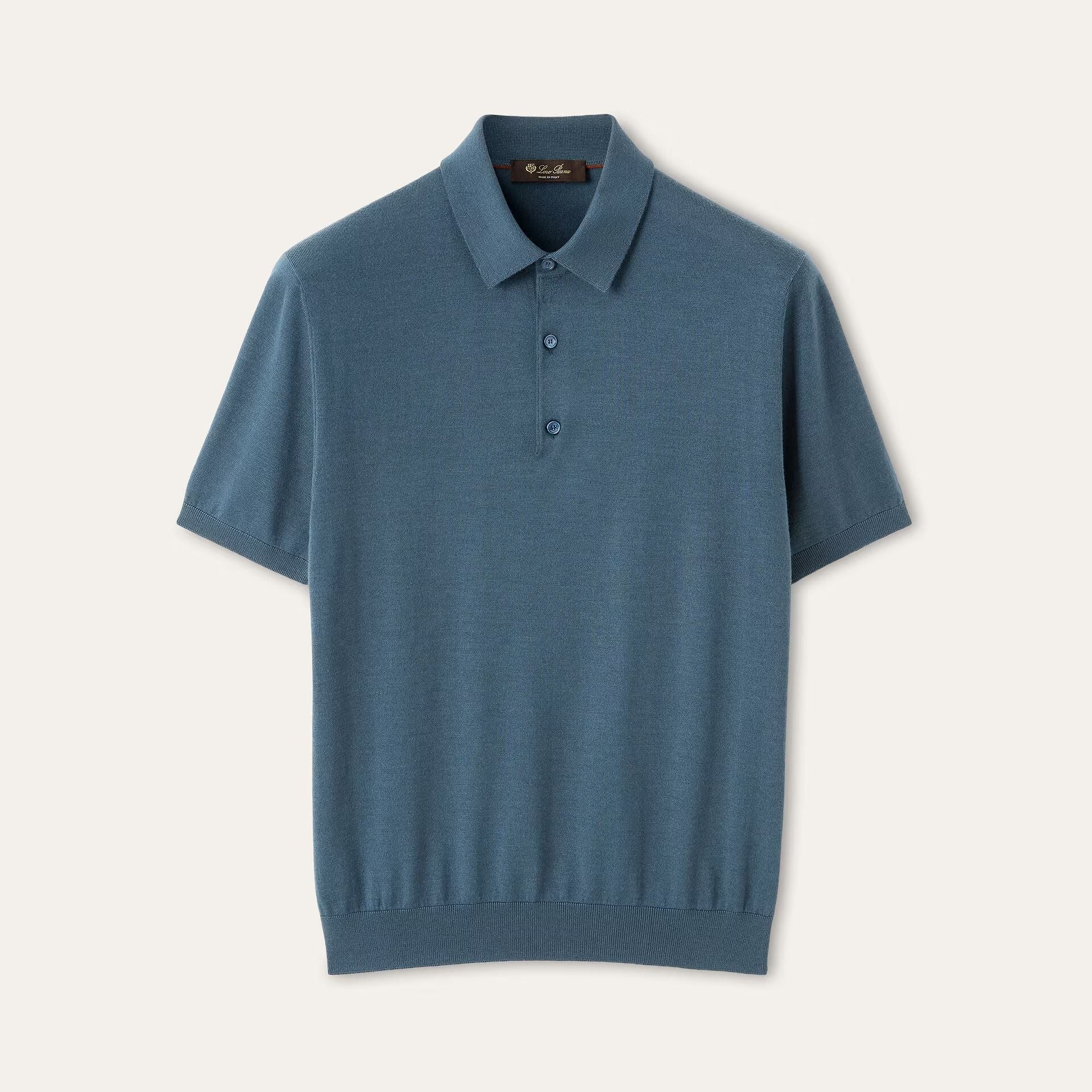 Loro Piana Sottile Polo Shirt in Virgin Wool, Cashmere, Silk