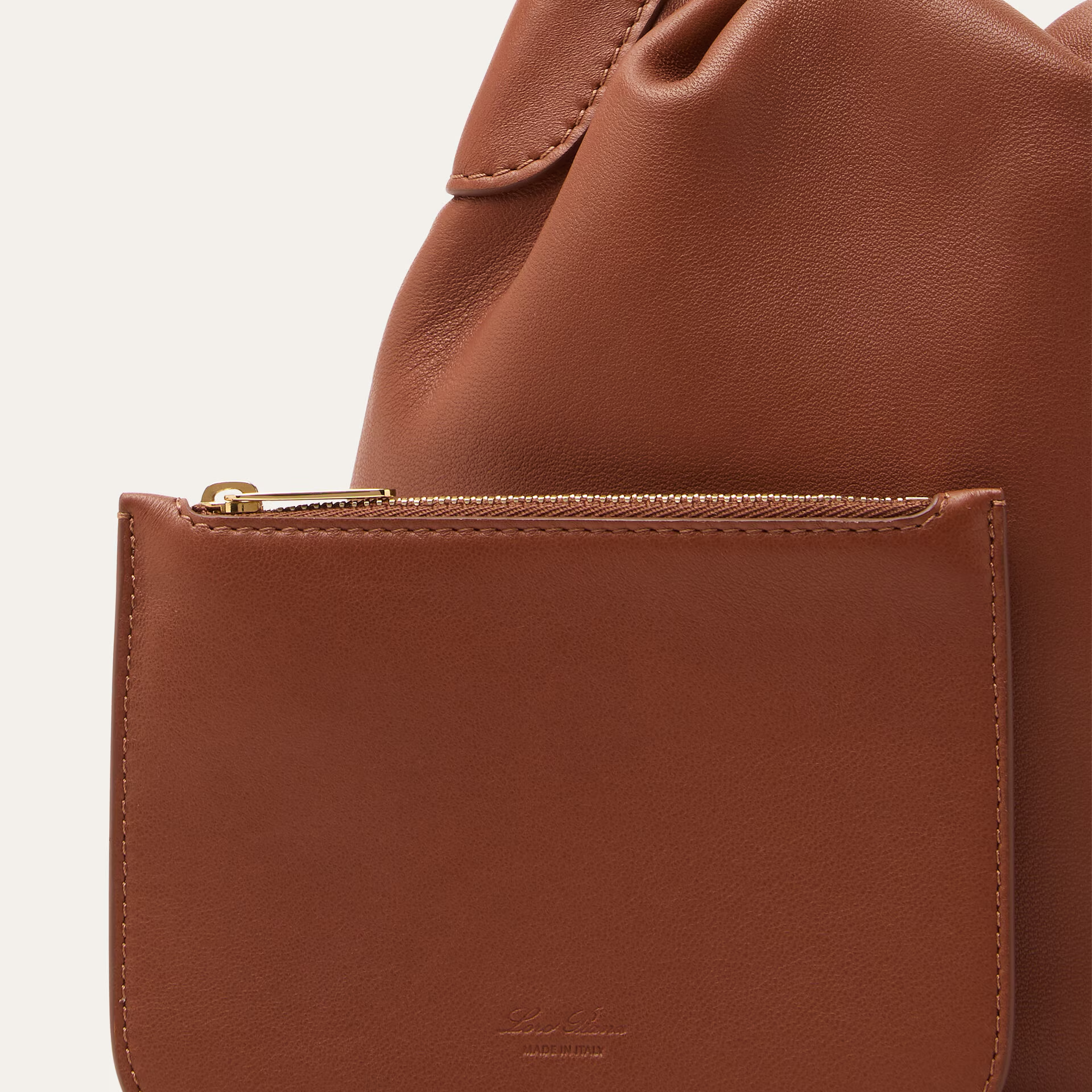 Loro Piana Small Bale Softy bag in Lambskin