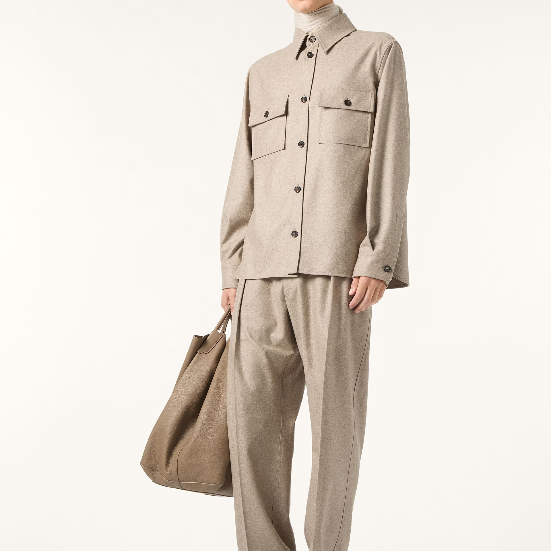 Loro Piana Jim Overshirt in Virgin Wool, Cashmere