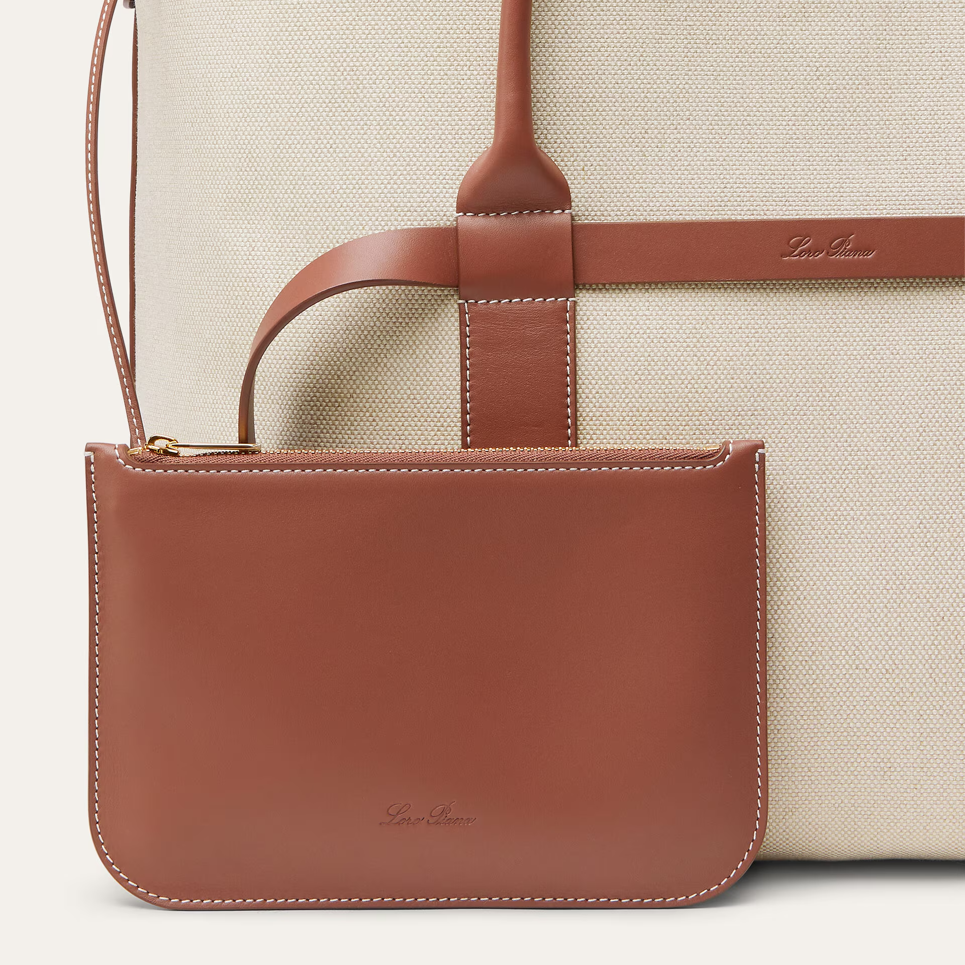 Loro Piana Ghiera Shopper Large in Cotton, Linen