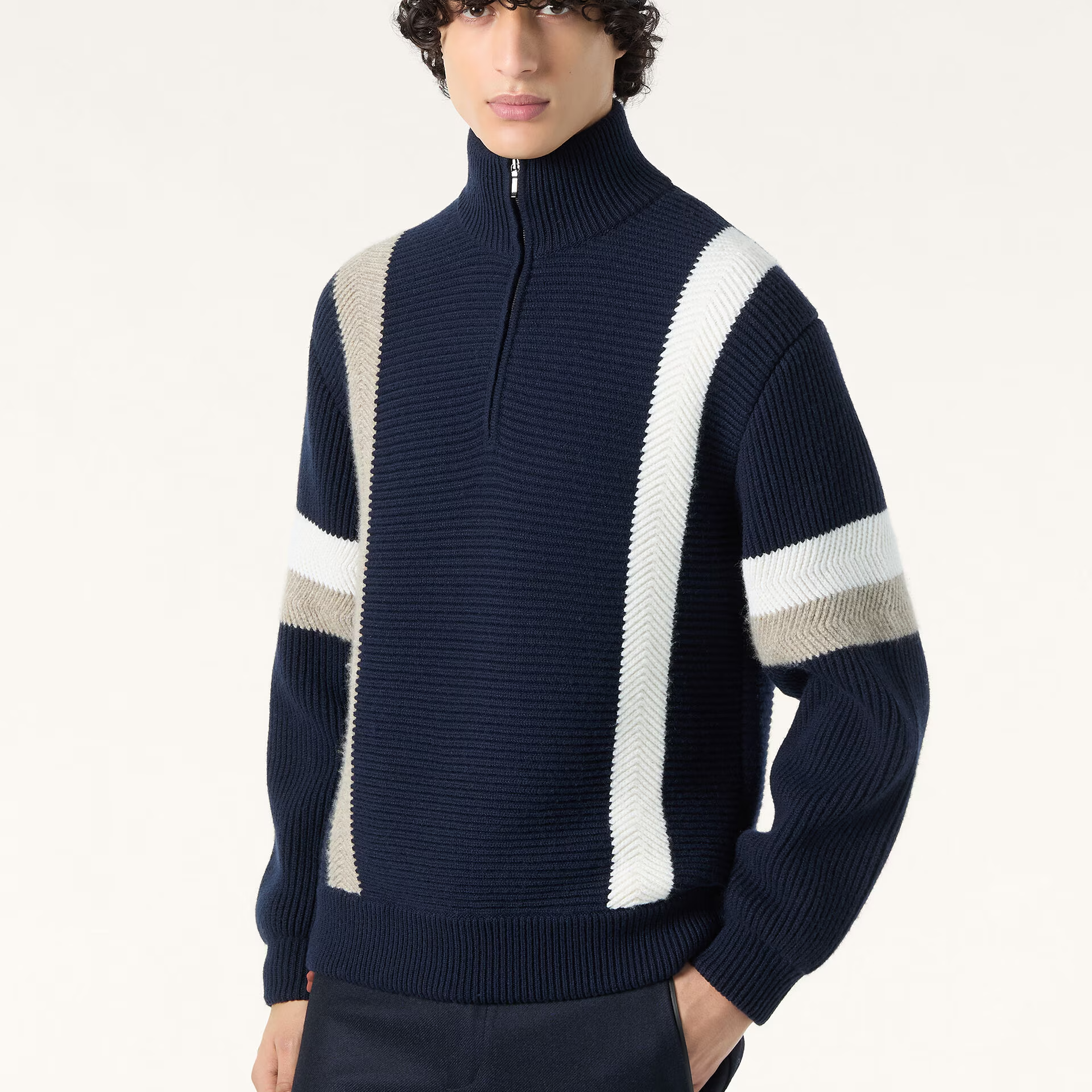 Loro Piana Rocky Mountains Sweater in Cashmere - Rain System® - Coarsehair
