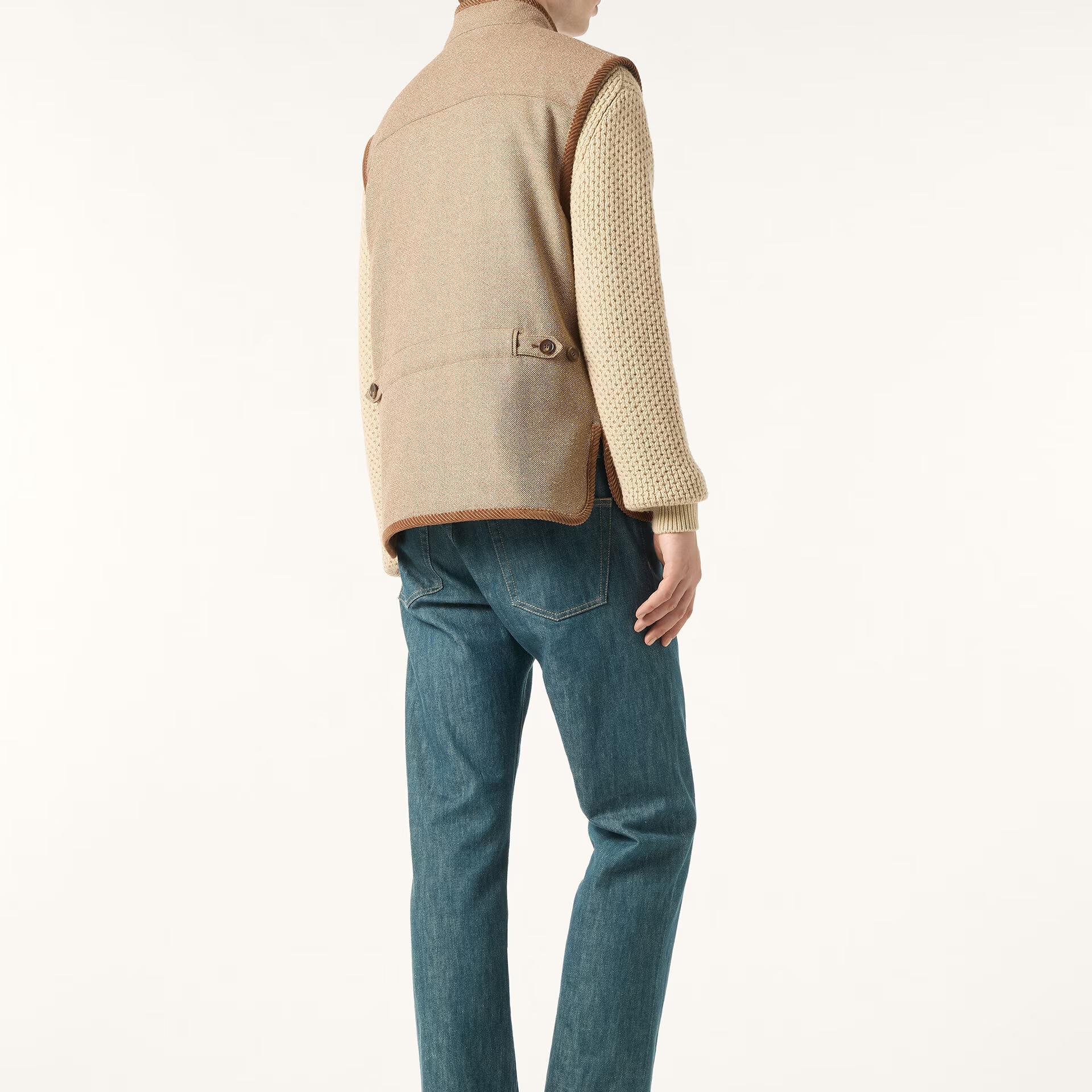 Loro Piana Kelvin Vest in Cashmere, Virgin Wool, Silk