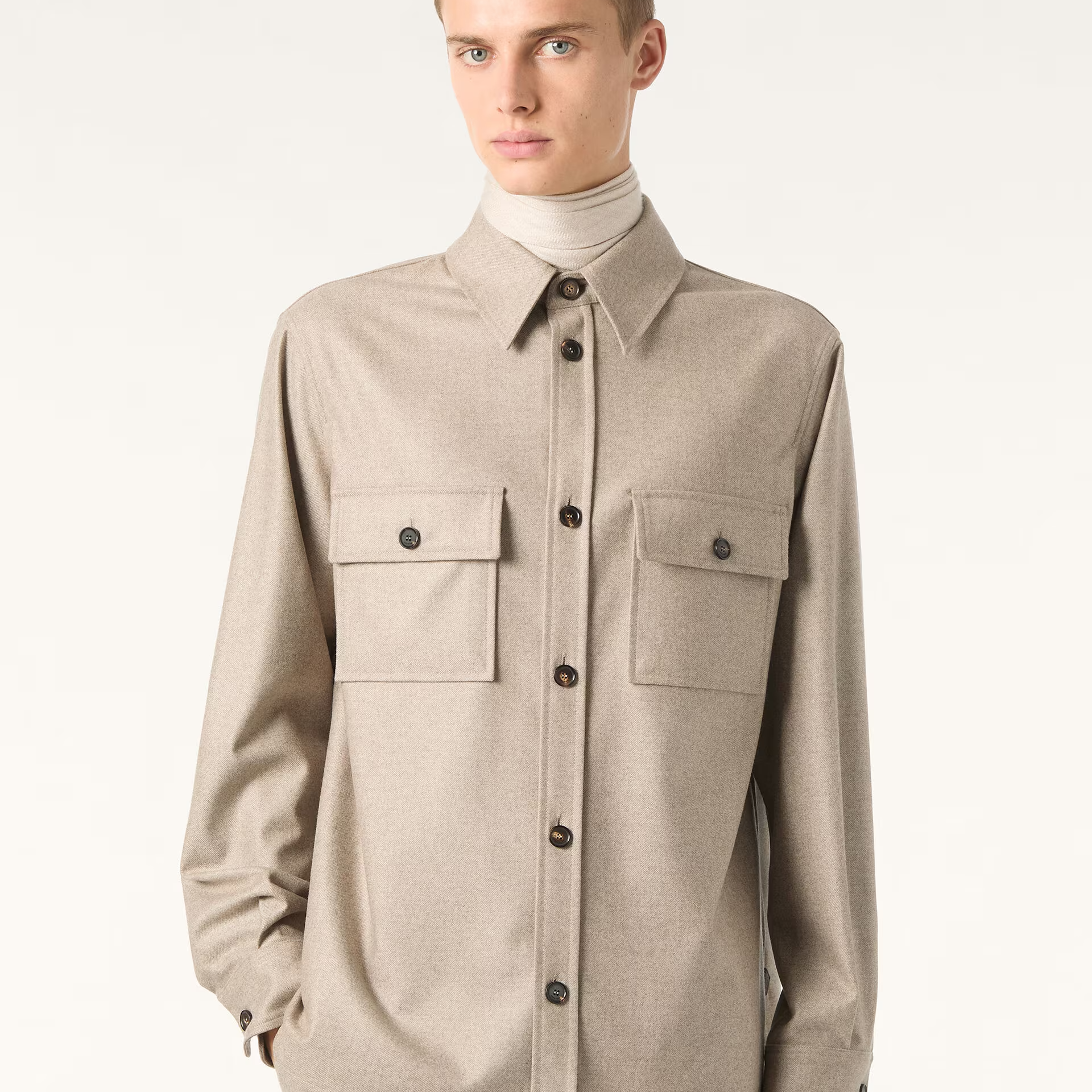 Loro Piana Jim Overshirt in Virgin Wool, Cashmere