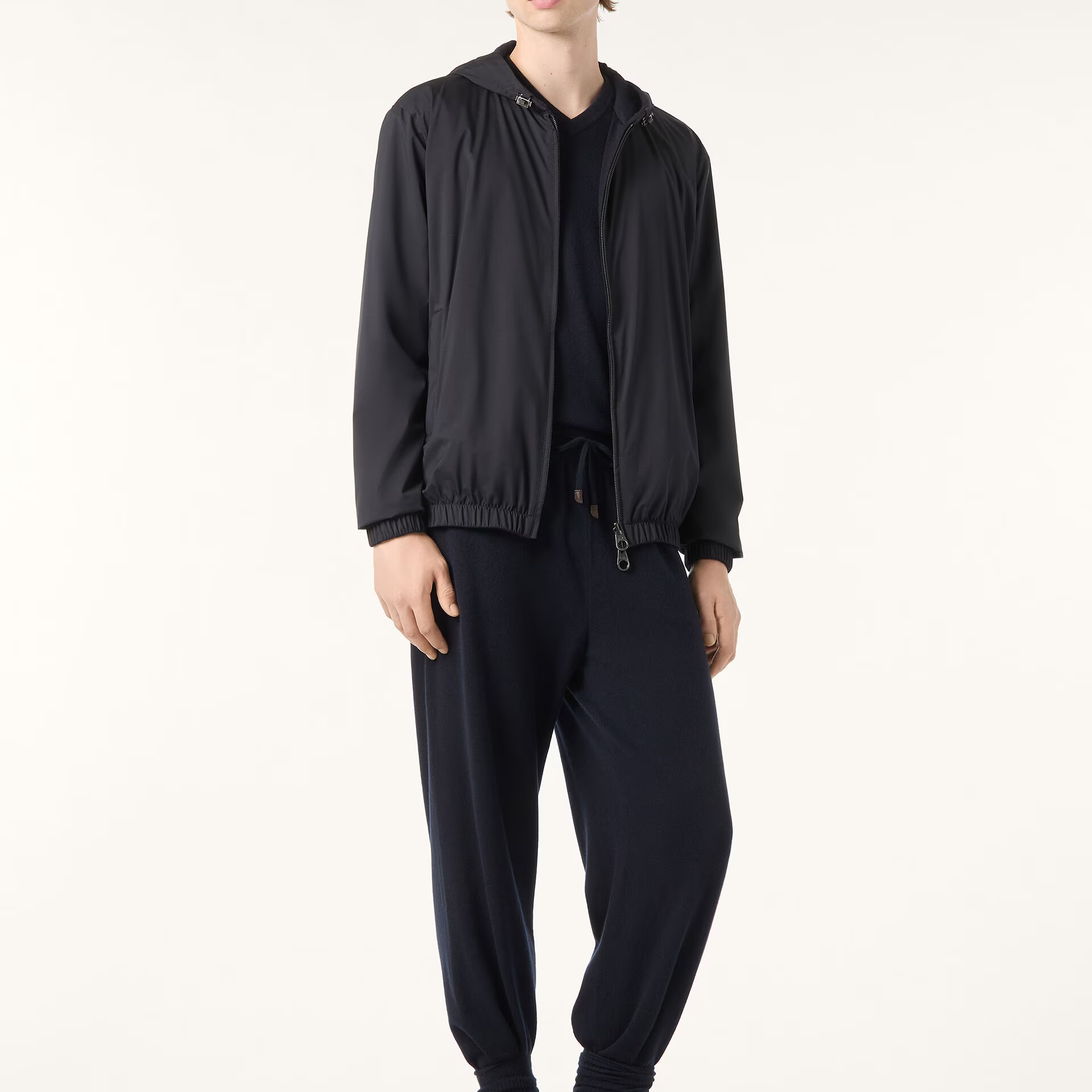 Loro Piana Hooded Bomber in Microfibre - Storm System®