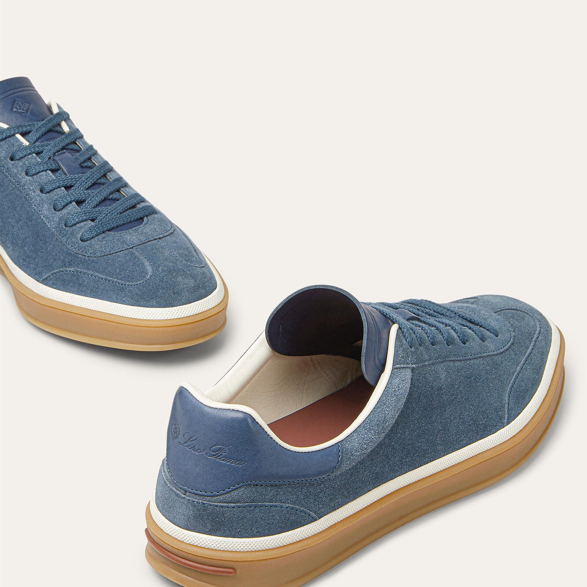 Loro Piana Tennis Walk Sneaker in Suede Calf Split