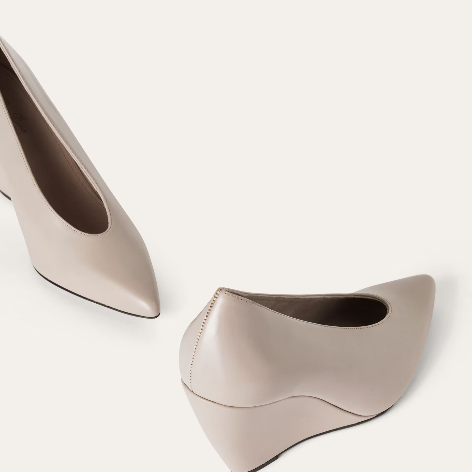 Loro Piana Viola High Wedge Pump in Calfskin