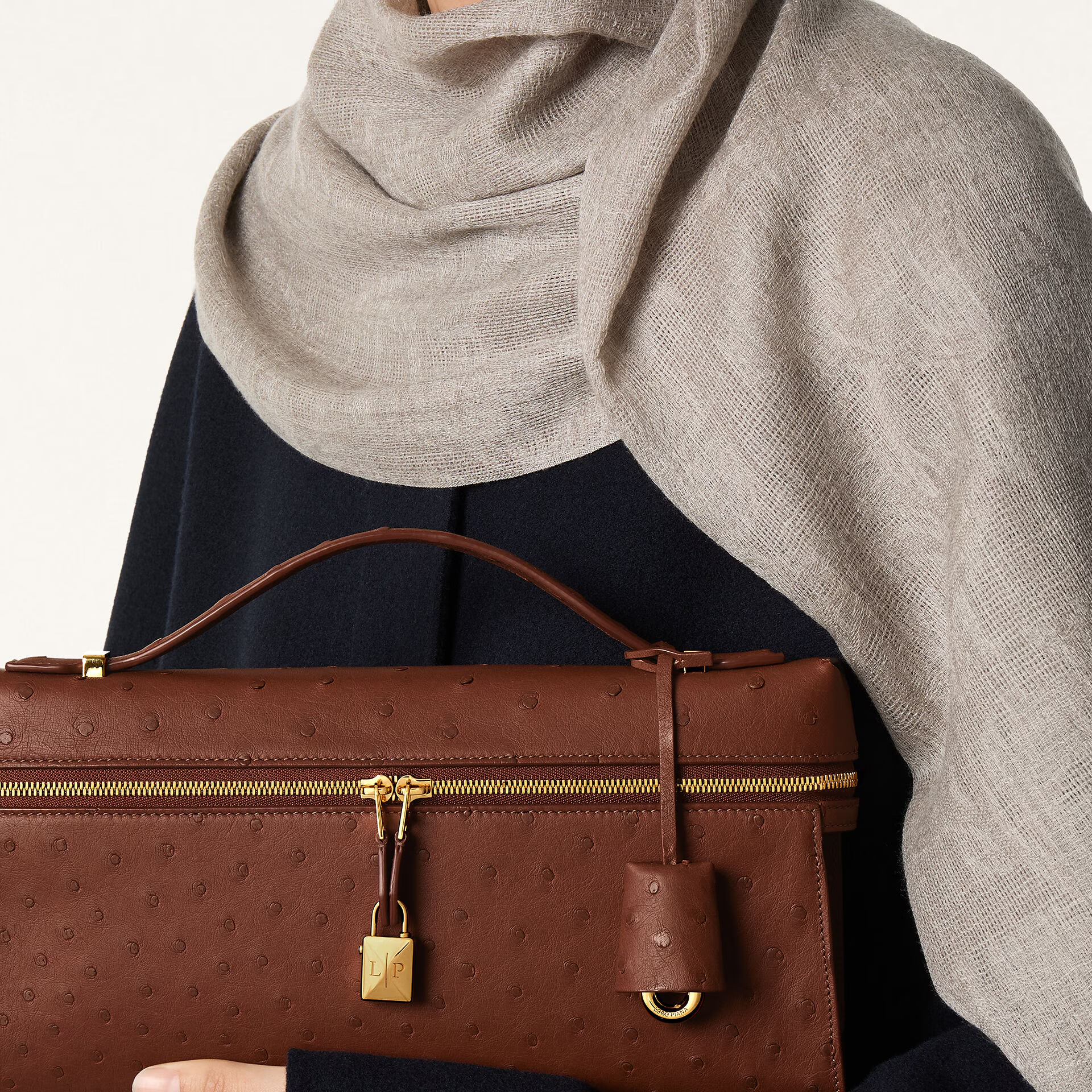 Loro Piana Extra Clutch L29 in Ostrich Leather