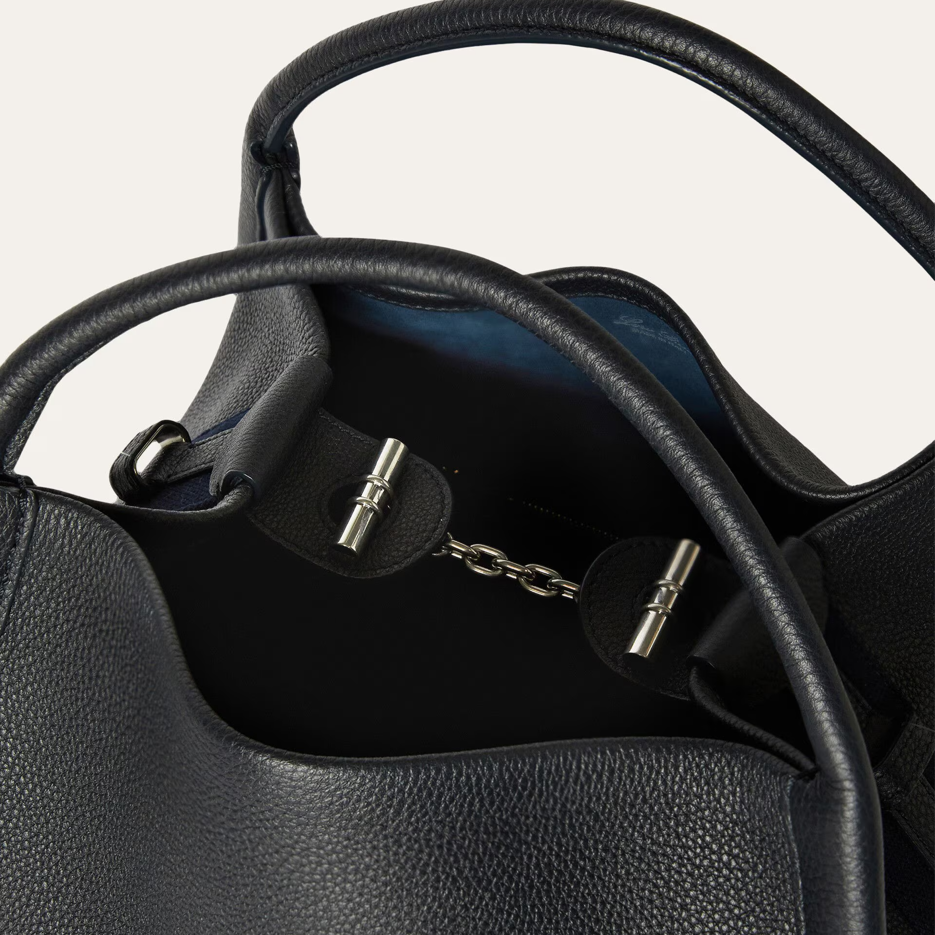 Loro Piana Large Bale bag in Grained Calfskin