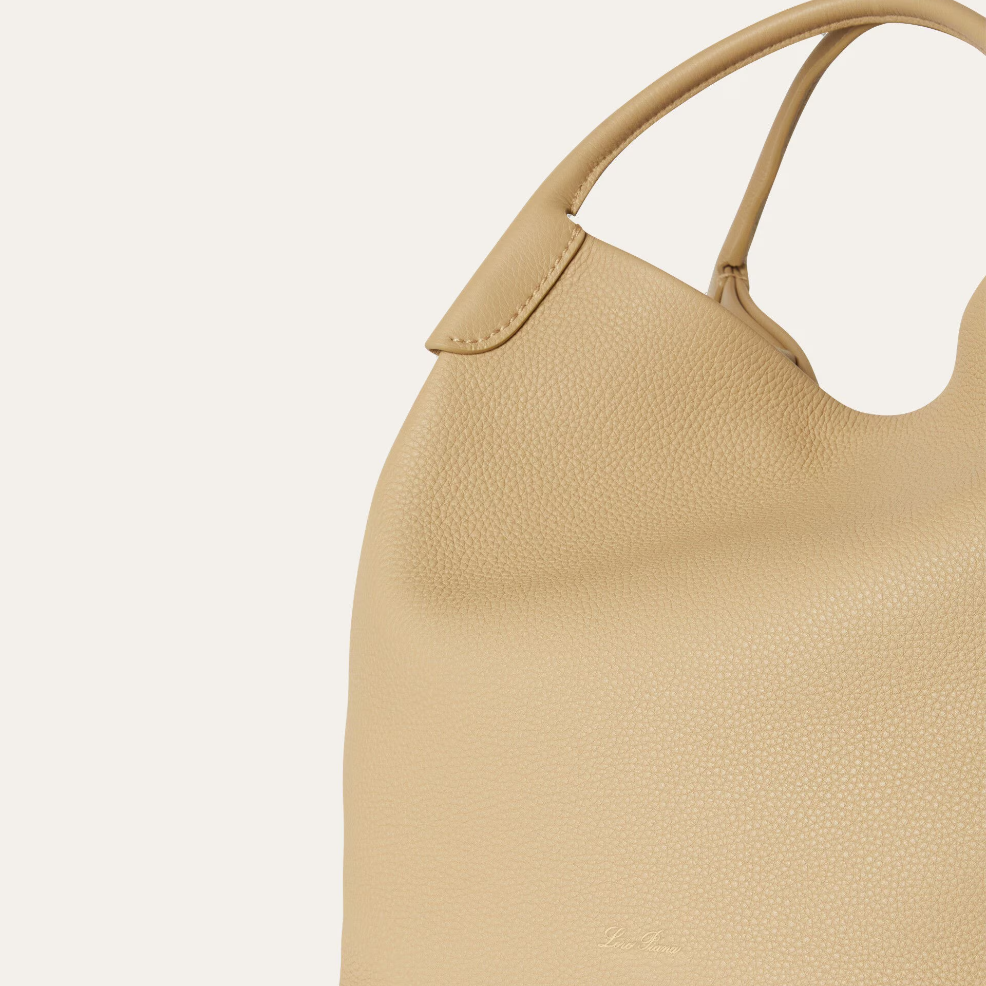 Loro Piana Large Bale bag in Grained Calfskin
