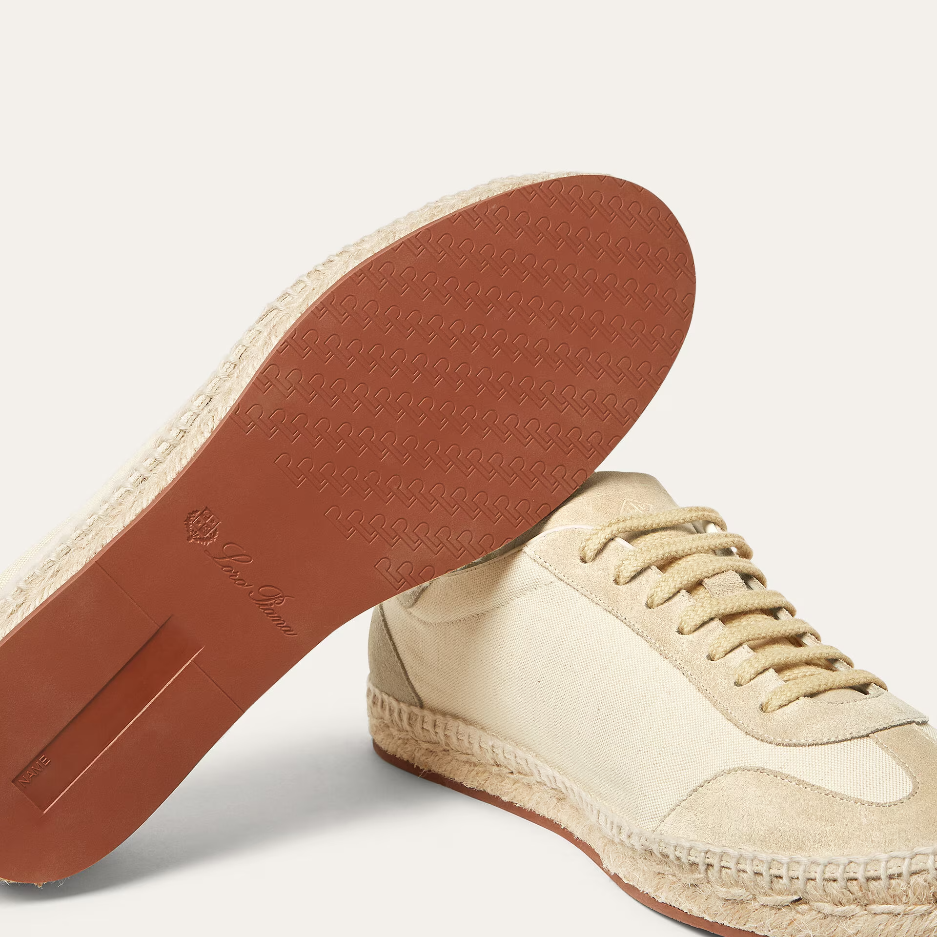 Loro Piana Sea Tennis Walk Sneaker in Cotton, Linen - Rain System®