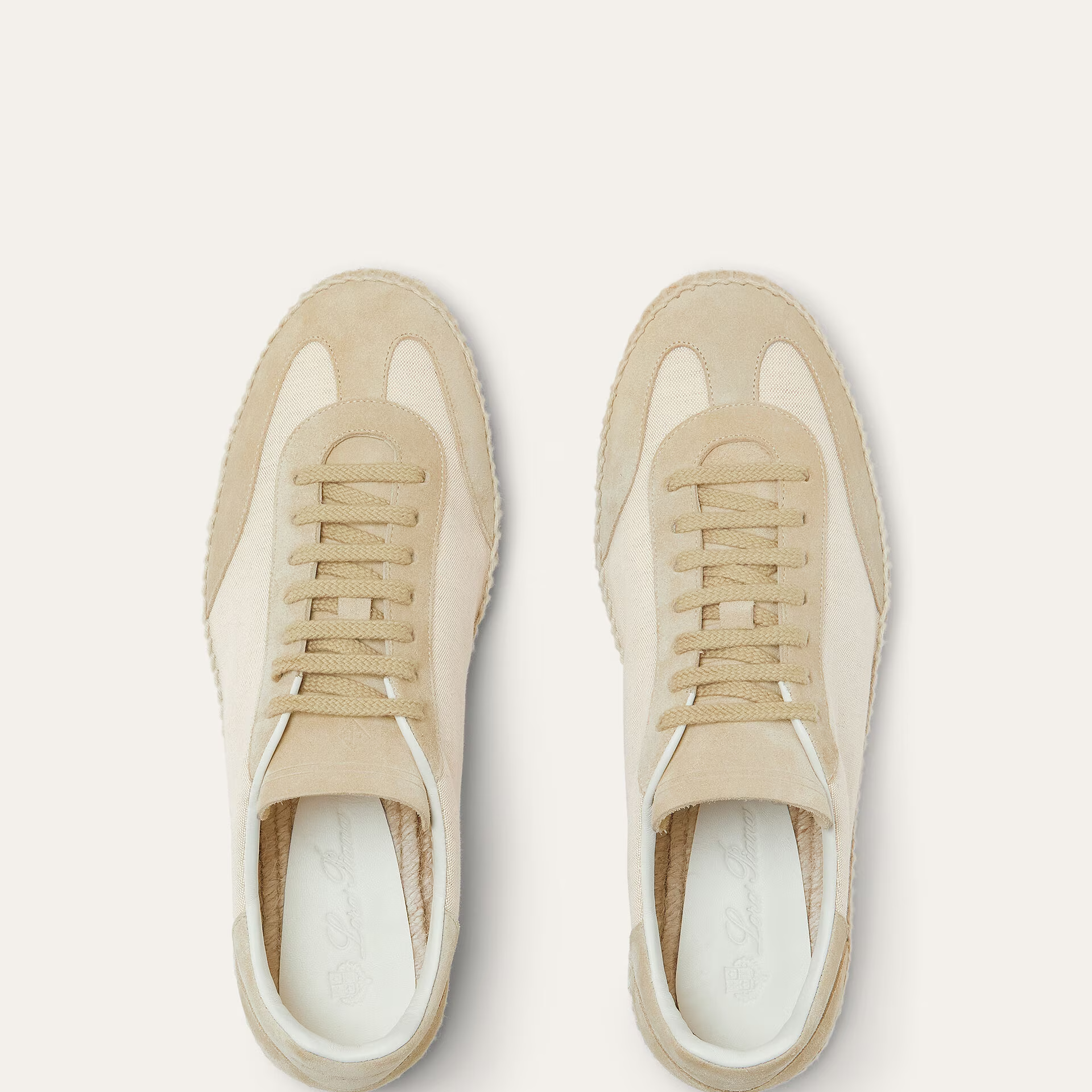 Loro Piana Sea Tennis Walk Sneaker in Cotton, Linen - Rain System®