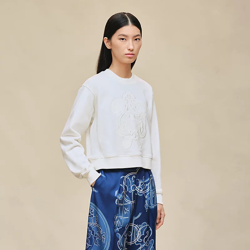 Hermès Sweatshirt with embroidered darts