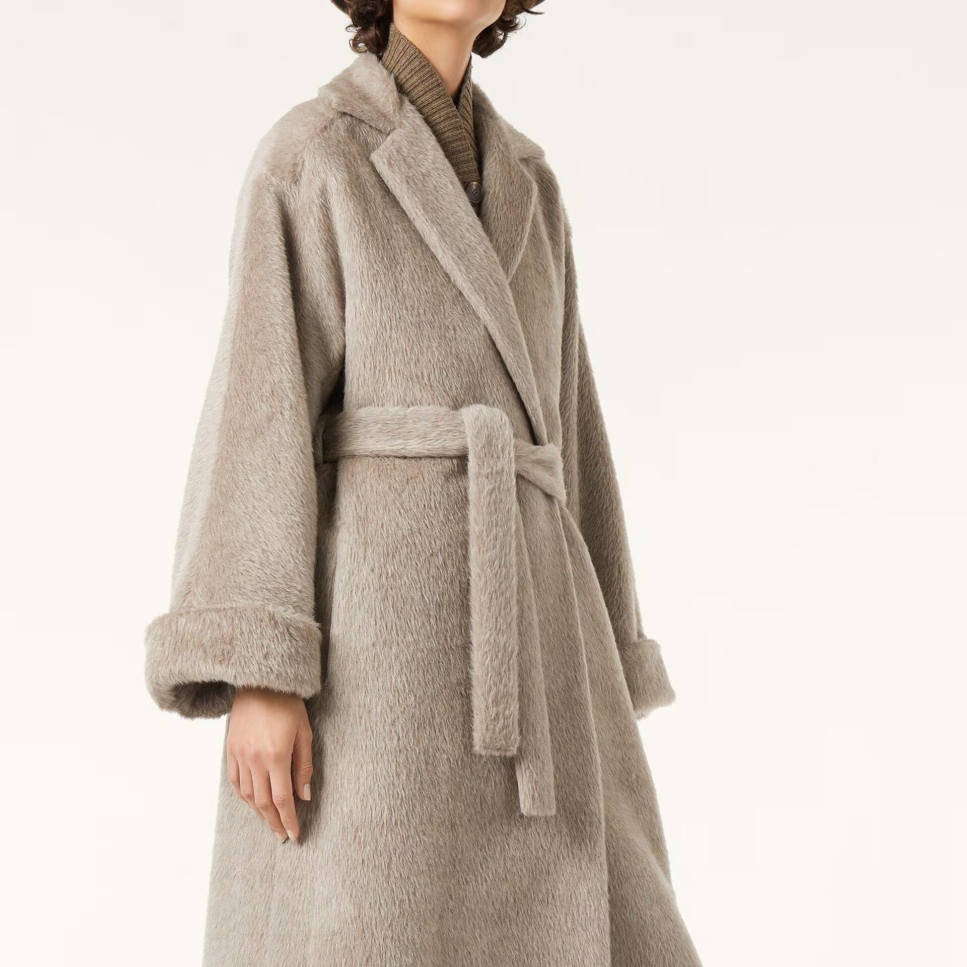 Loro Piana Maria Coat in Alpaca, Virgin Wool