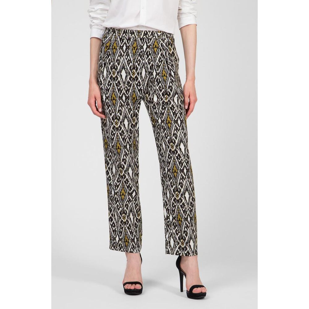 Patrizia Pepe Multicolor Flax Casual Pants