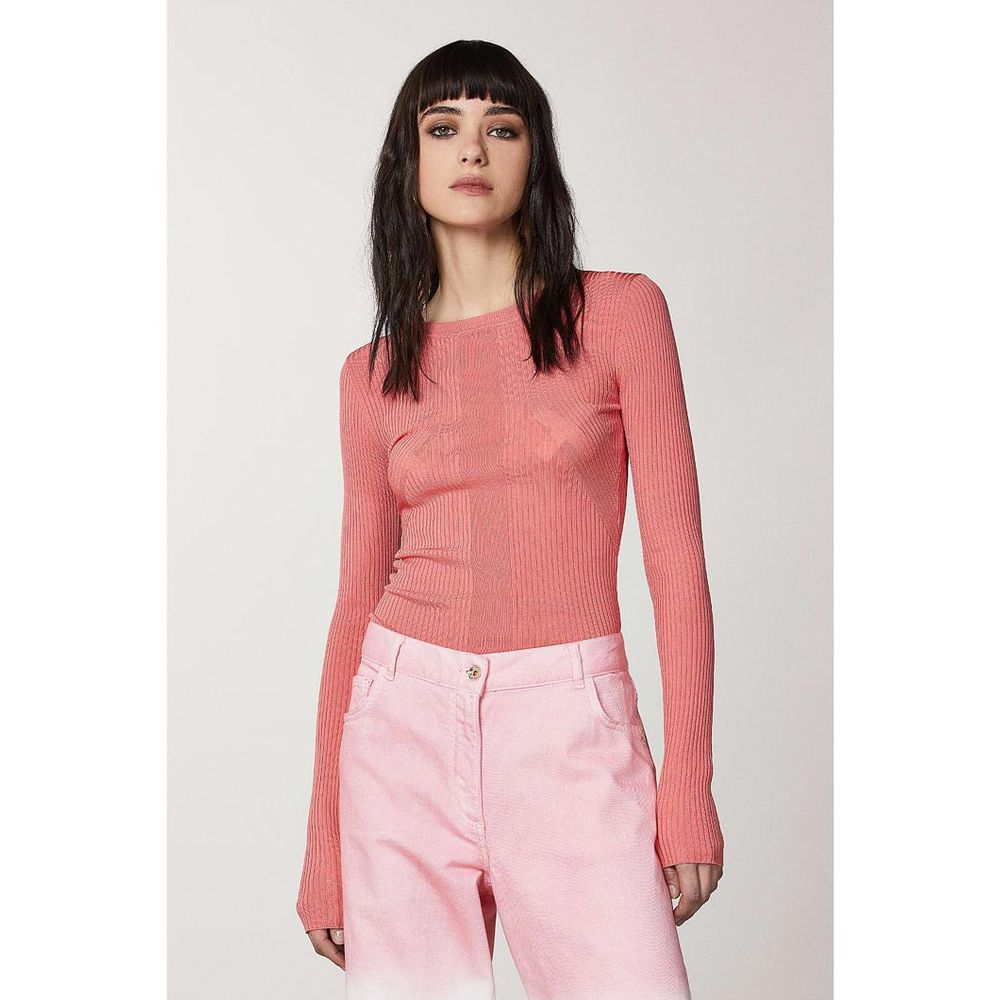 Patrizia Pepe Pink Viscose Jeans Denim