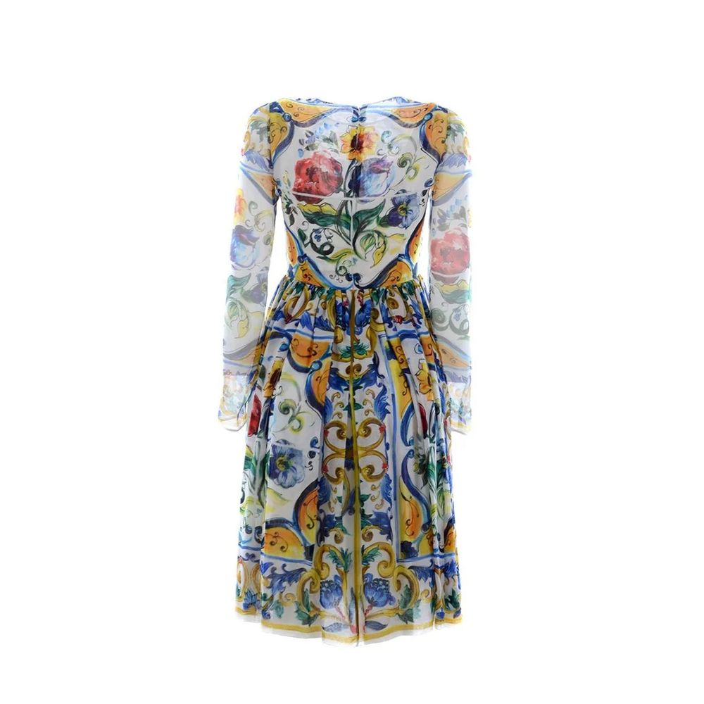 Dolce & Gabbana White Silk Casual Dress