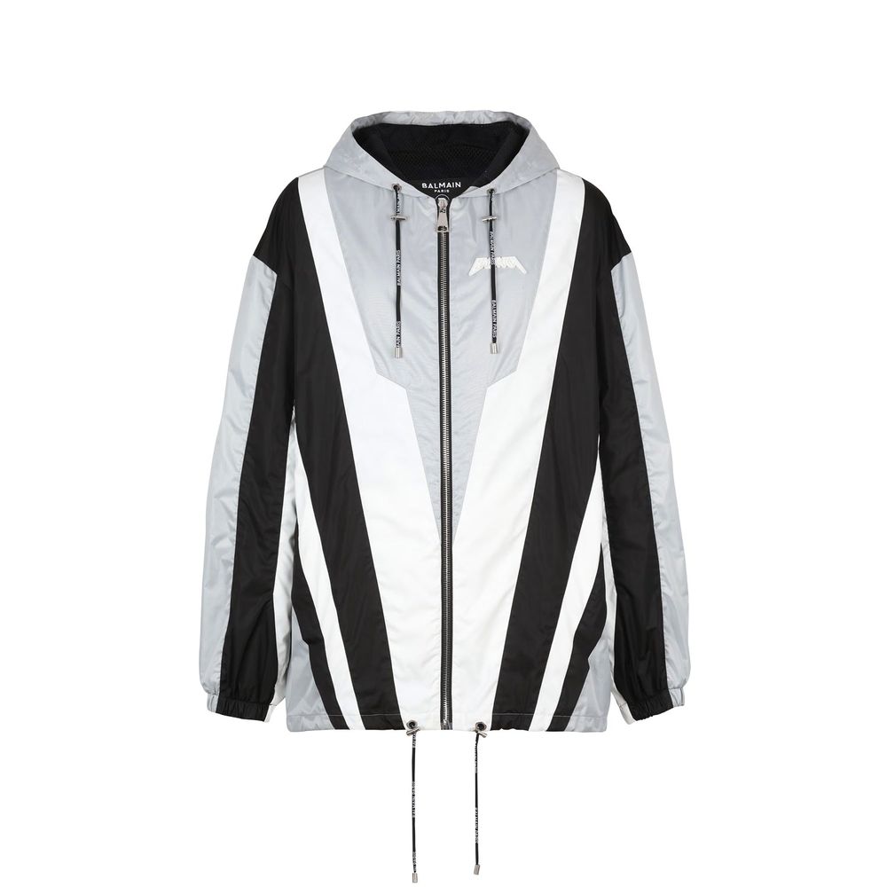 Balmain Black Polyester Shell Jacket