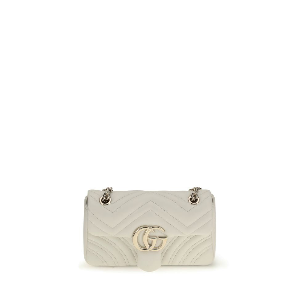 Gucci White Calf Leather Bos Taurus Shoulder Bag