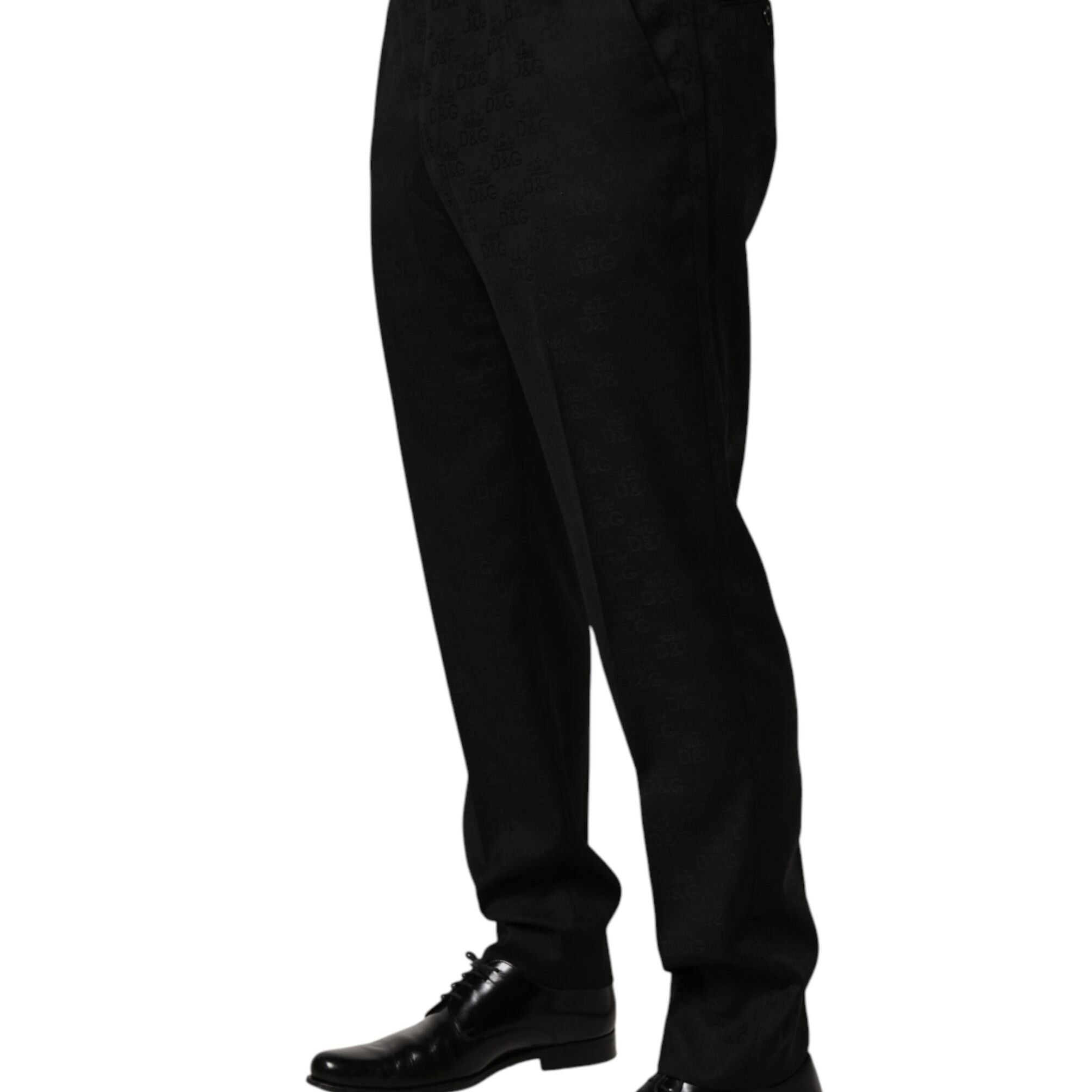 Dolce & Gabbana Black Wool Skinny Dress Formal Trouser Pants
