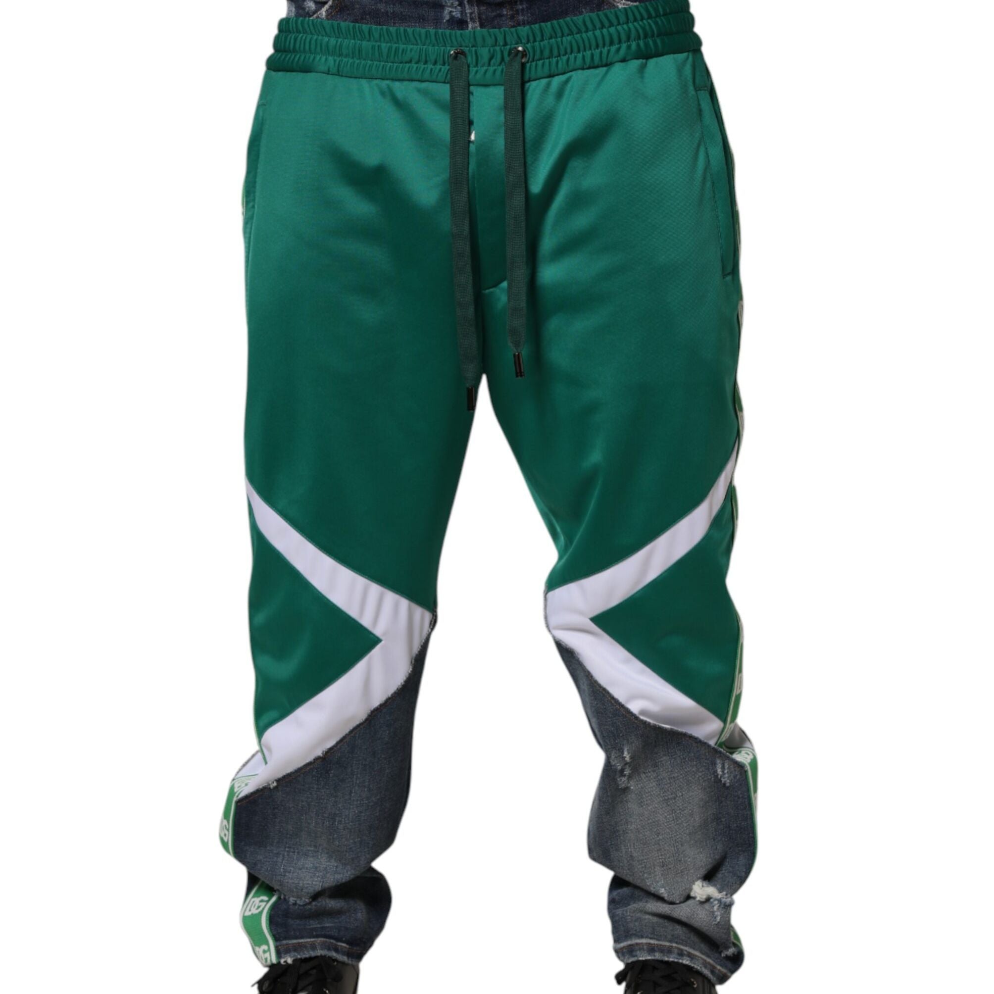 Dolce & Gabbana Multicolor Panelled Straight-Leg Denim Jeans