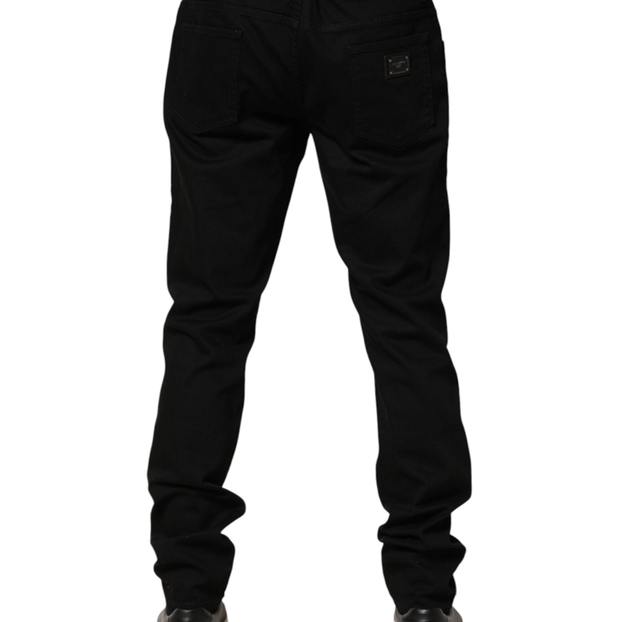 Dolce & Gabbana Black Sacred Heart Skinny Men Denim Jeans