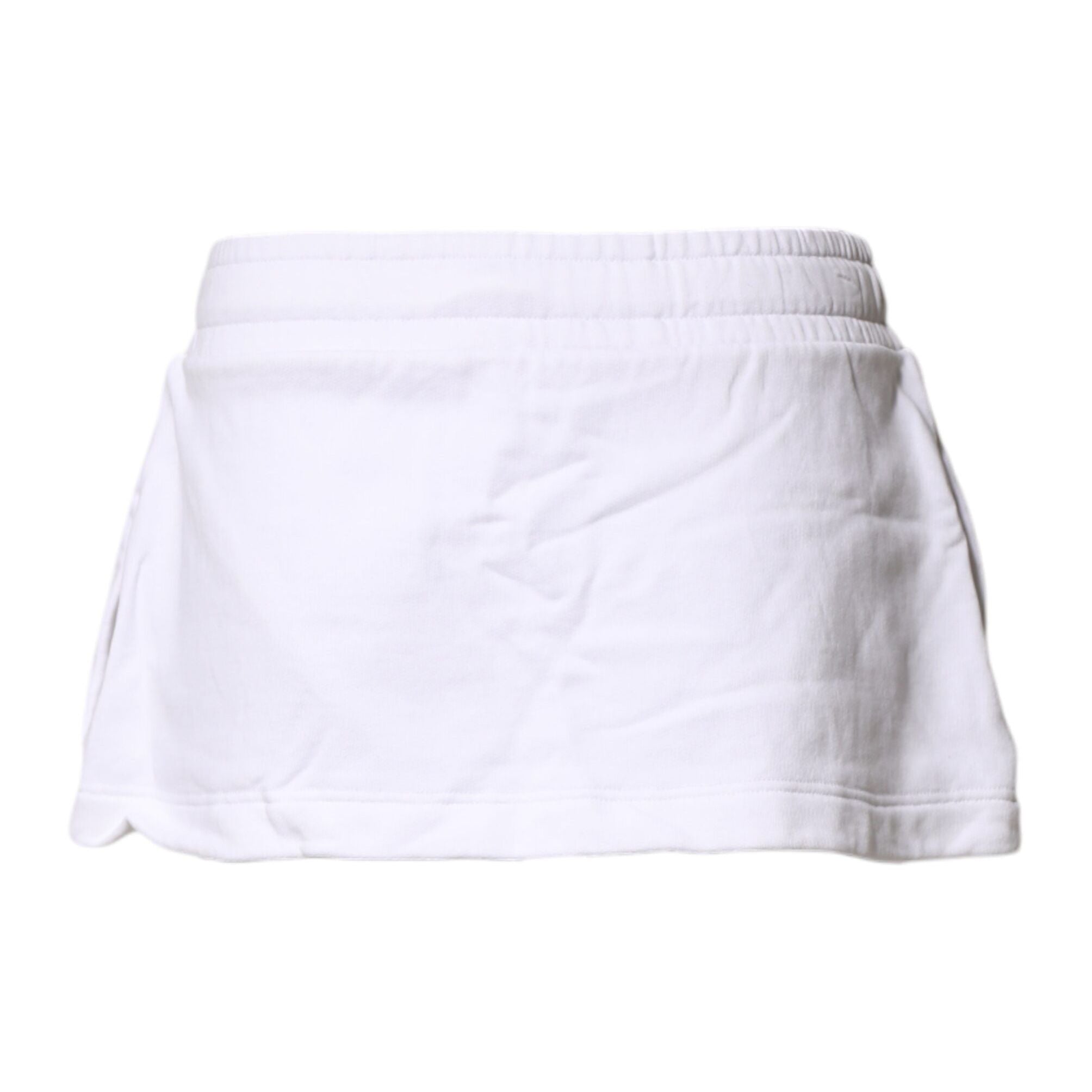 Dolce & Gabbana White Cotton Blend Mid Waist A-line Mini Skirt