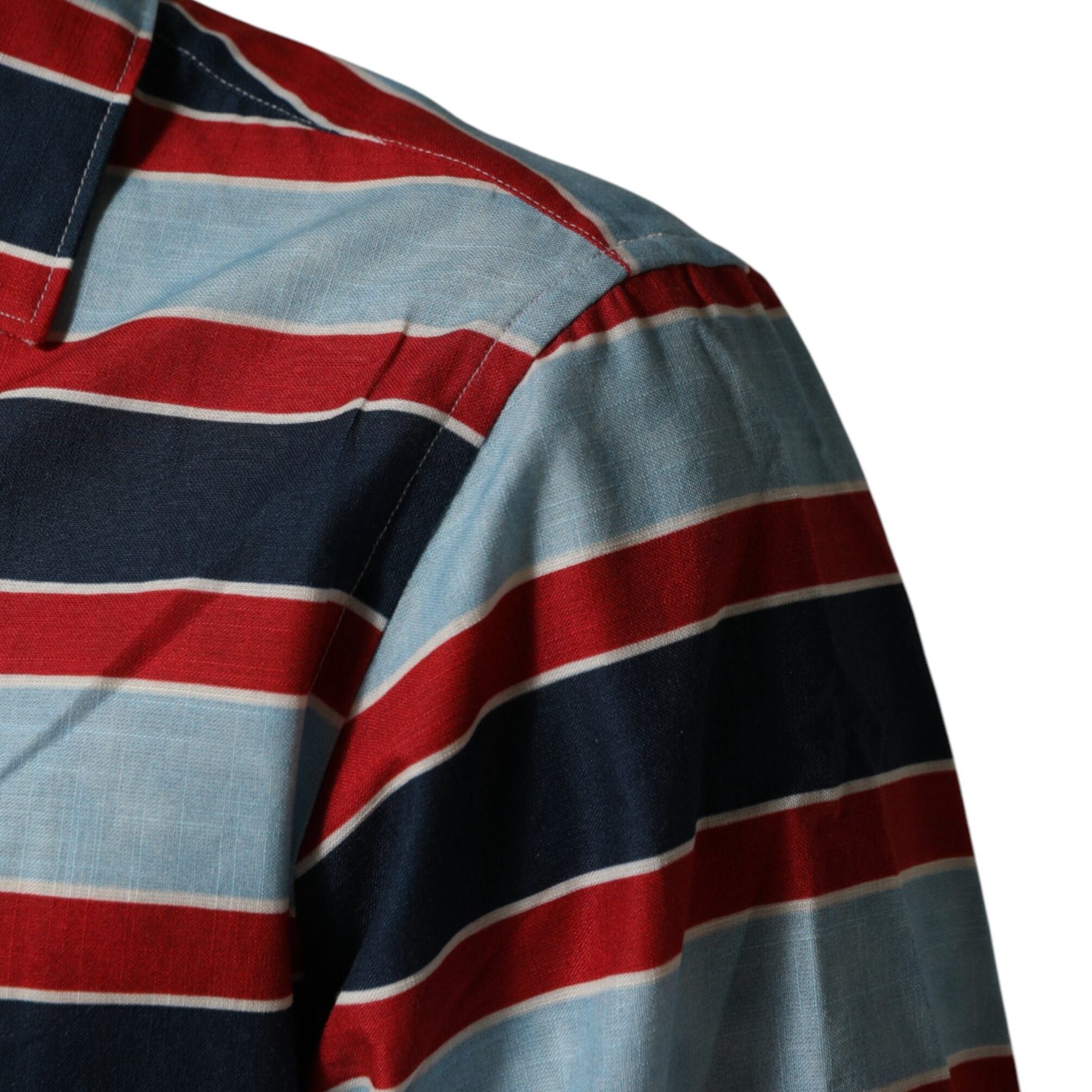 Dolce & Gabbana Multicolor Stripes Cotton Men Button Down Shirt