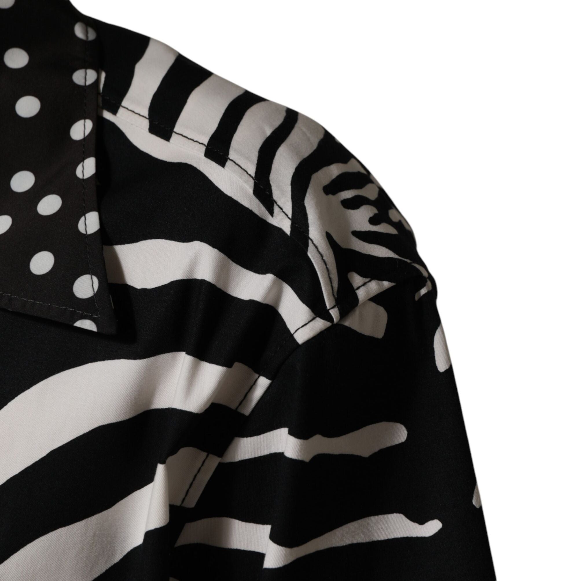 Dolce & Gabbana Black White Zebra ButtonDown Oversize Shirt