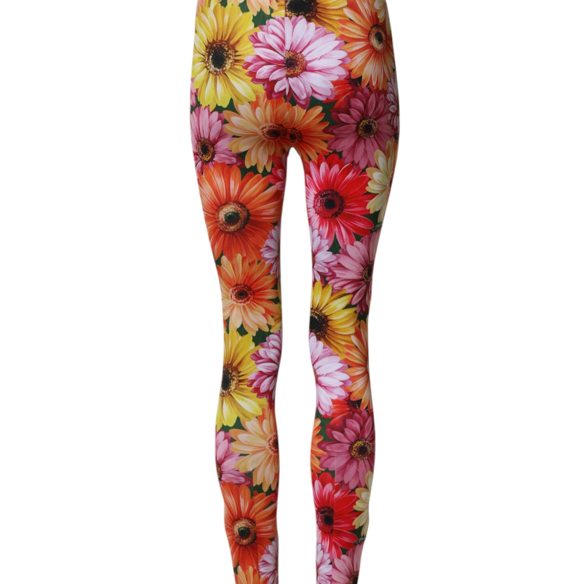 Dolce & Gabbana Multicolor Floral Leggings StretchWaist Pants