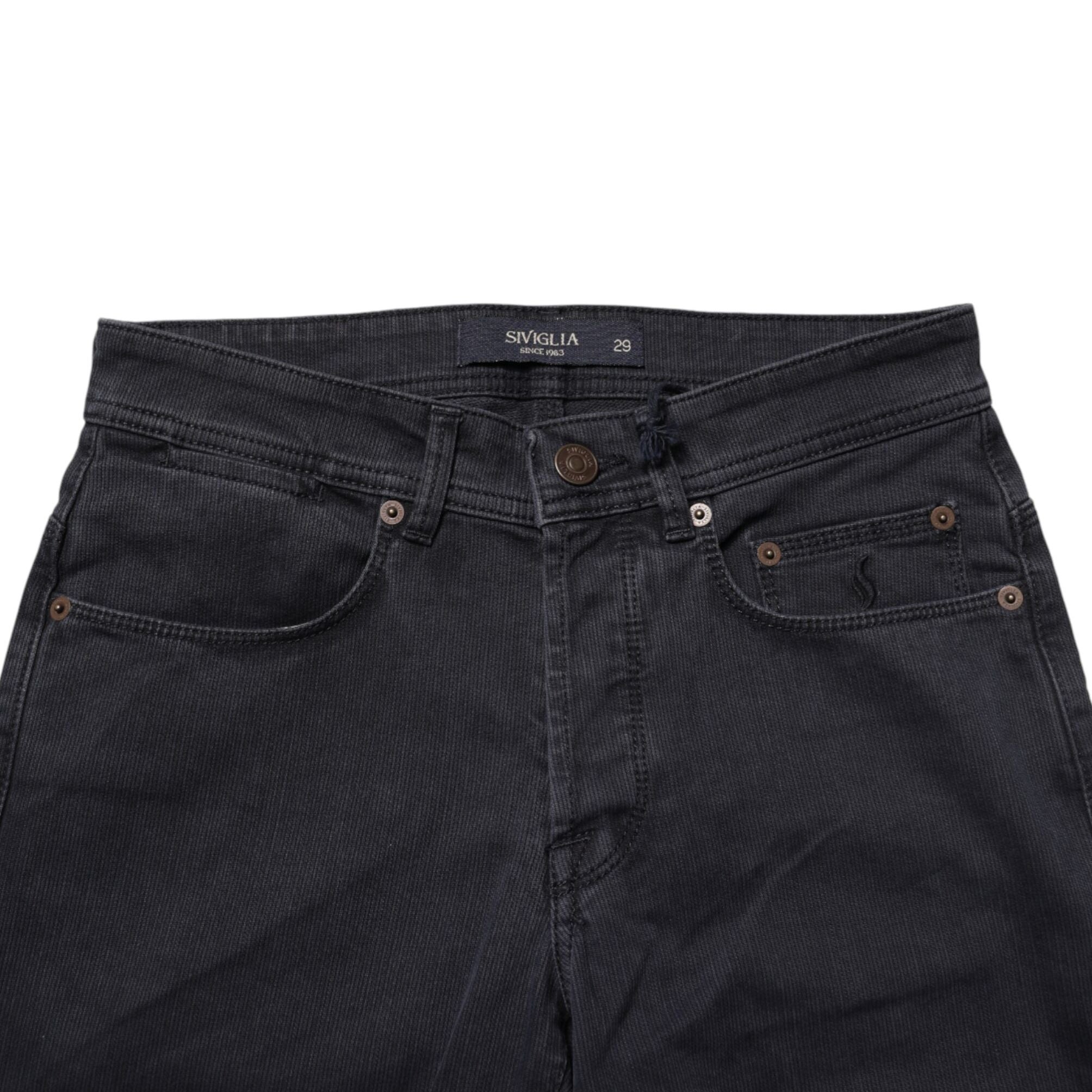 Siviglia Black Cotton Straight Fit Women Denim Trouser Jeans