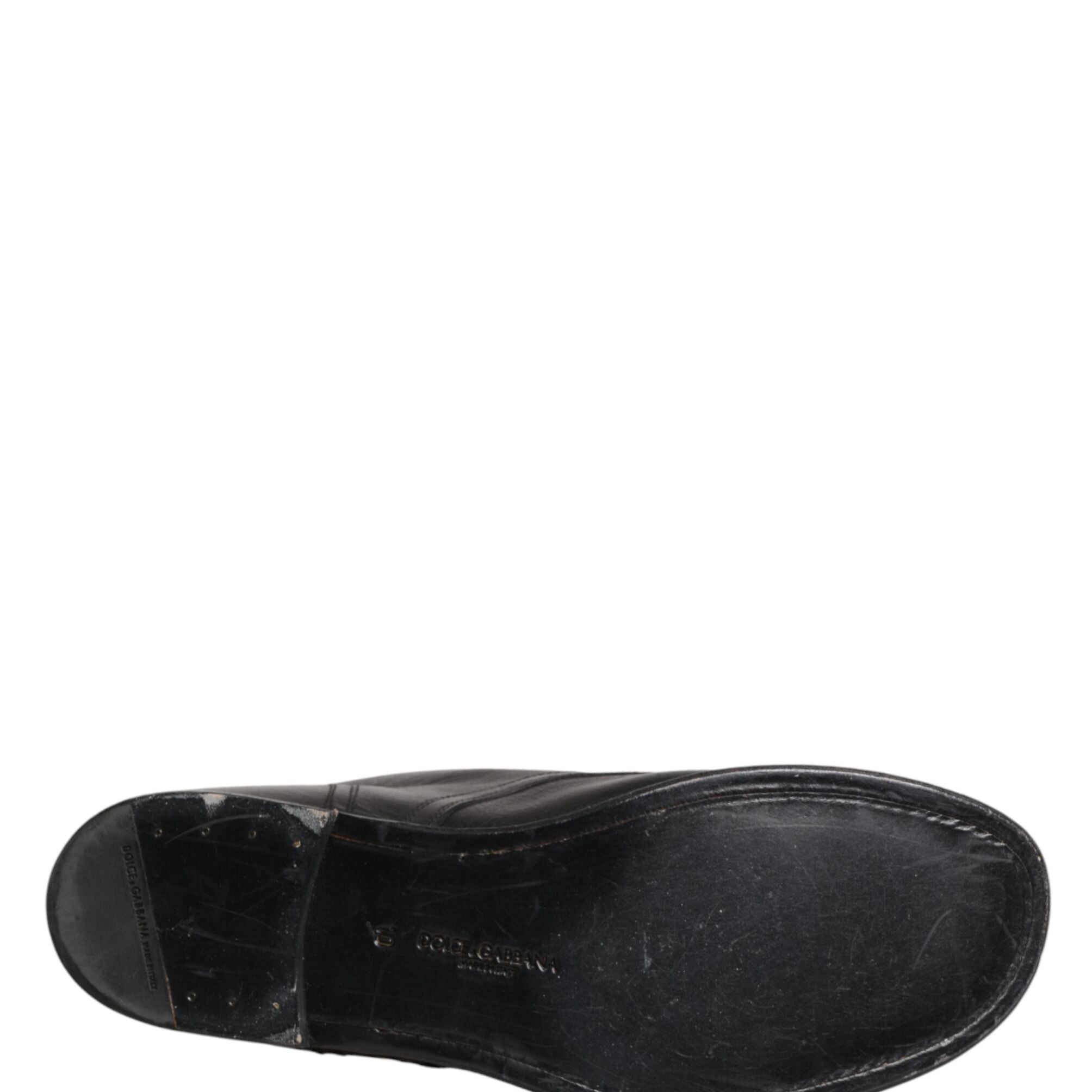 Dolce & Gabbana Black Lace Up Short Ankle Boots Men Shoes