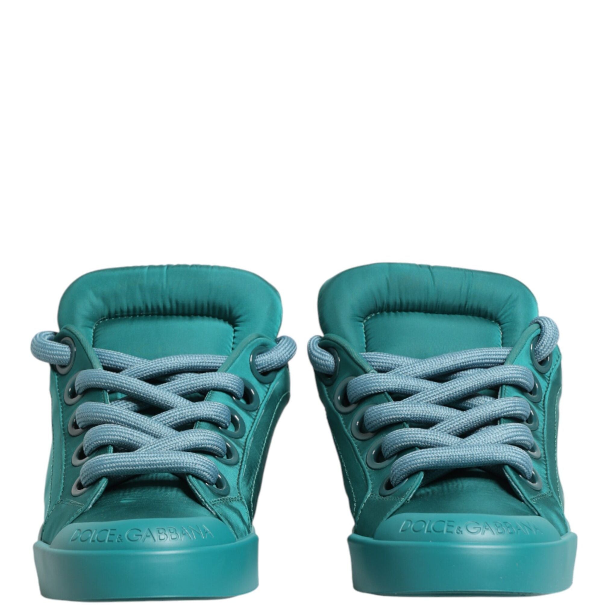 Dolce & Gabbana Teal Portofino Men Low Top Sneakers Shoes