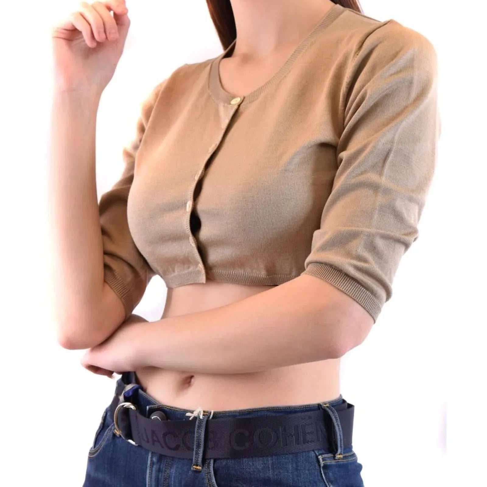 Parosh Brown Cotton Cardigan