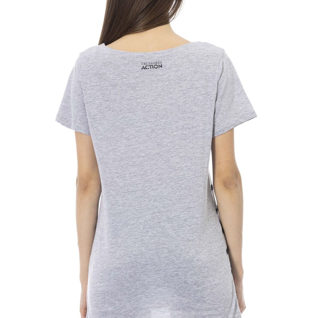 Trussardi Gray Cotton T-Shirt