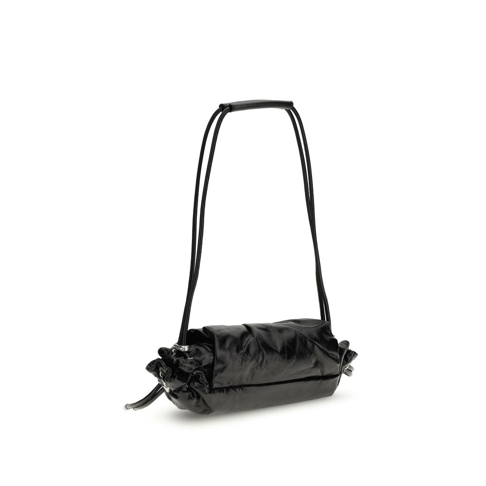 Diesel Black Calf Leather Bos Taurus Shoulder Bag