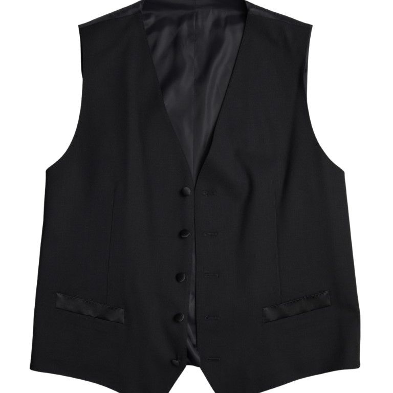 Dolce & Gabbana Black Wool Two-Piece Suit