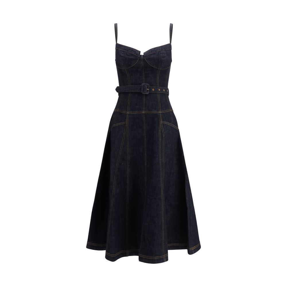 Self-Portrait Blue Cotton Casual Dress