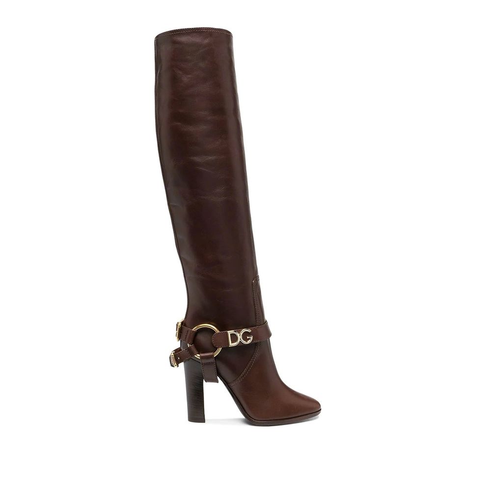 Dolce & Gabbana Brown Calfskin Boots