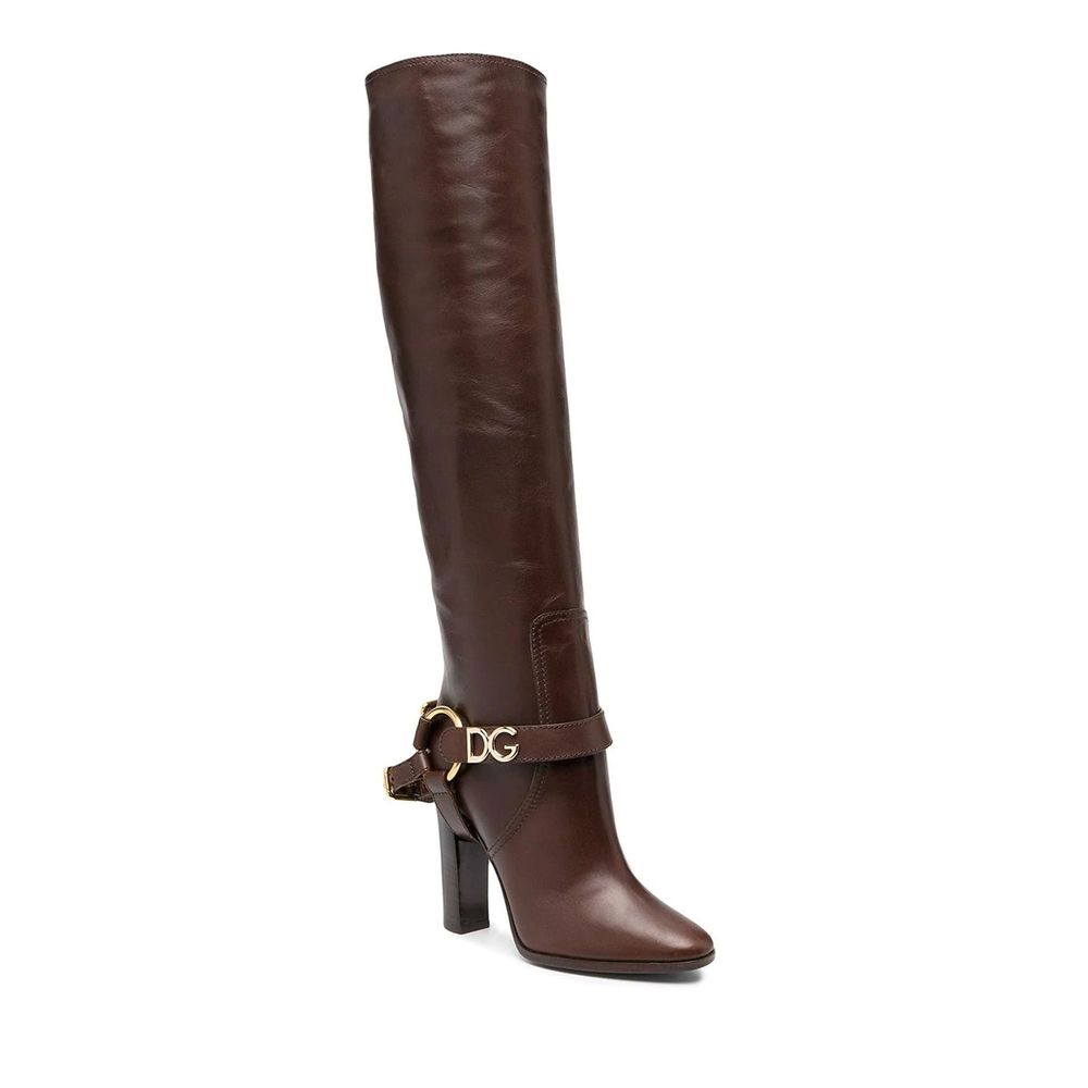 Dolce & Gabbana Brown Calfskin Boots