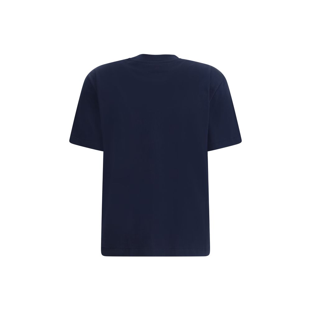 Ami Paris Blue Cotton T-Shirt