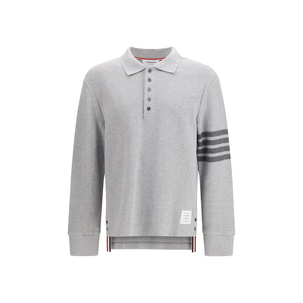 Thom Browne Gray Cotton Polo Shirt