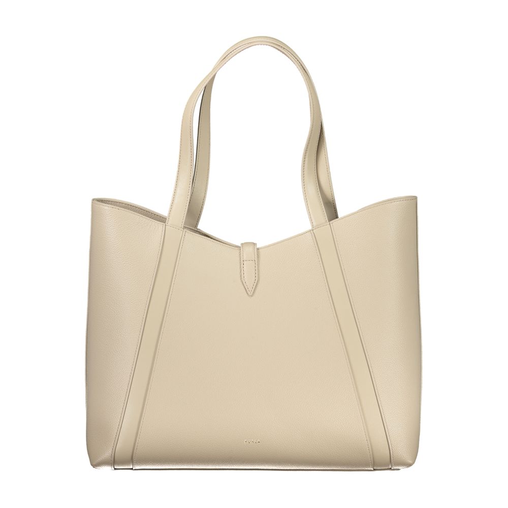 Furla Beige Leather Women Handbag